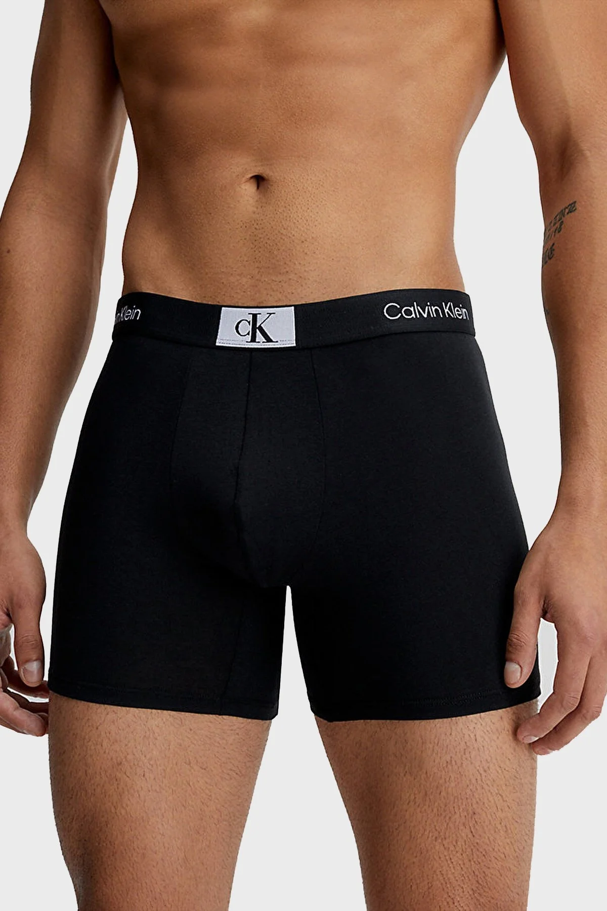 Calvin Klein Logolu Pamuklu 3 Pack 000NB3529AUB1 Erkek Boxer 000NB3529A UB1 SİYAH - 2