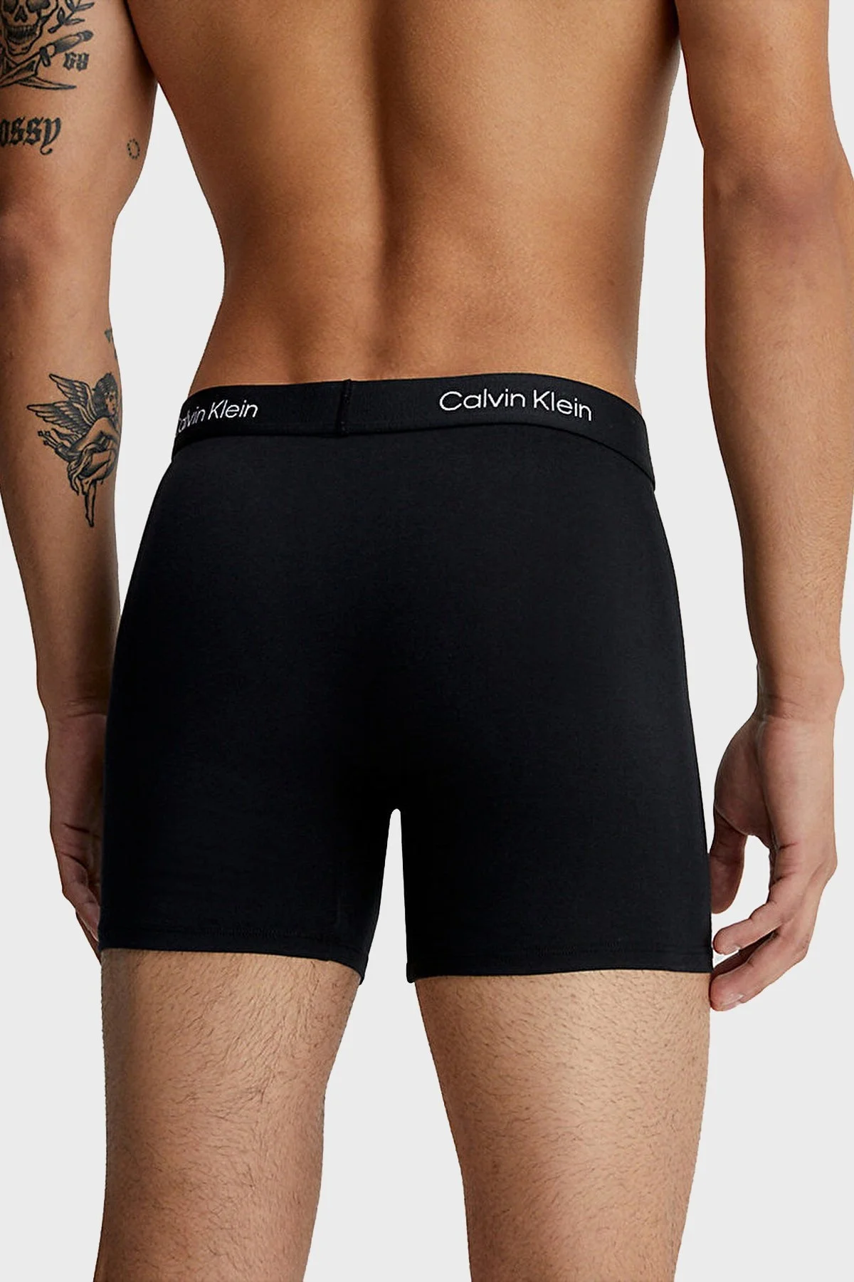 Calvin Klein Logolu Pamuklu 3 Pack 000NB3529AUB1 Erkek Boxer 000NB3529A UB1 SİYAH - 3