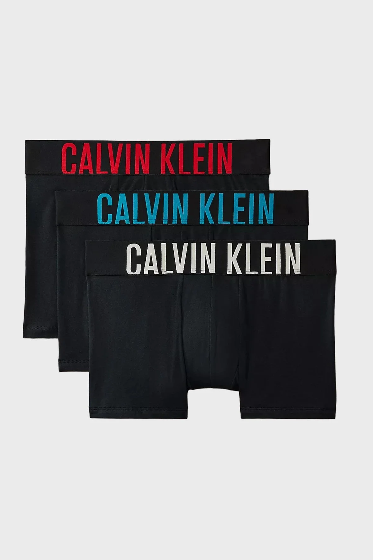 Calvin Klein Logolu Pamuklu 3 Pack 000NB3608A3YN Erkek Boxer 000NB3608A 3YN SİYAH - 1