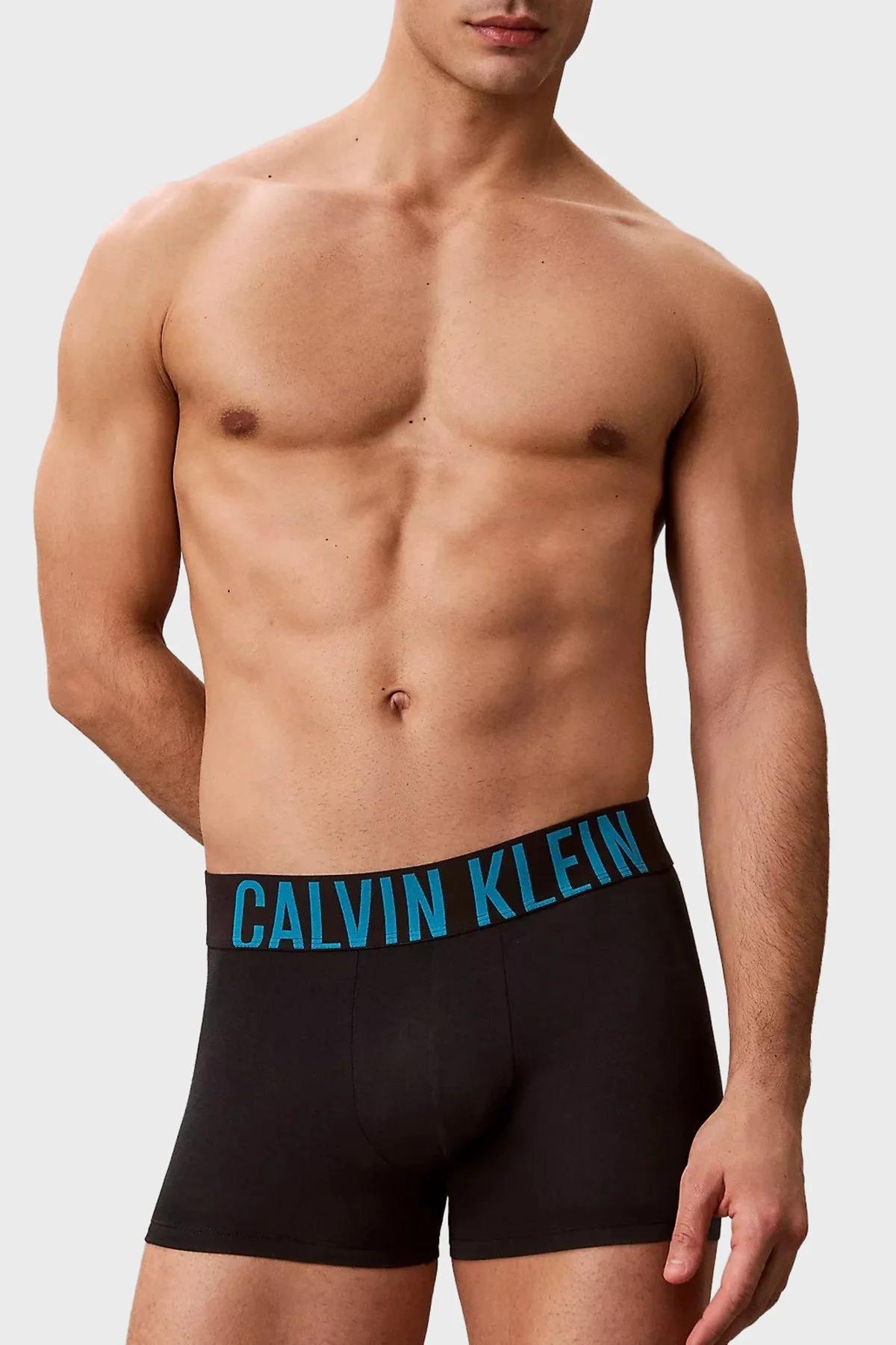 Calvin Klein Logolu Pamuklu 3 Pack 000NB3608A3YN Erkek Boxer 000NB3608A 3YN SİYAH - 2