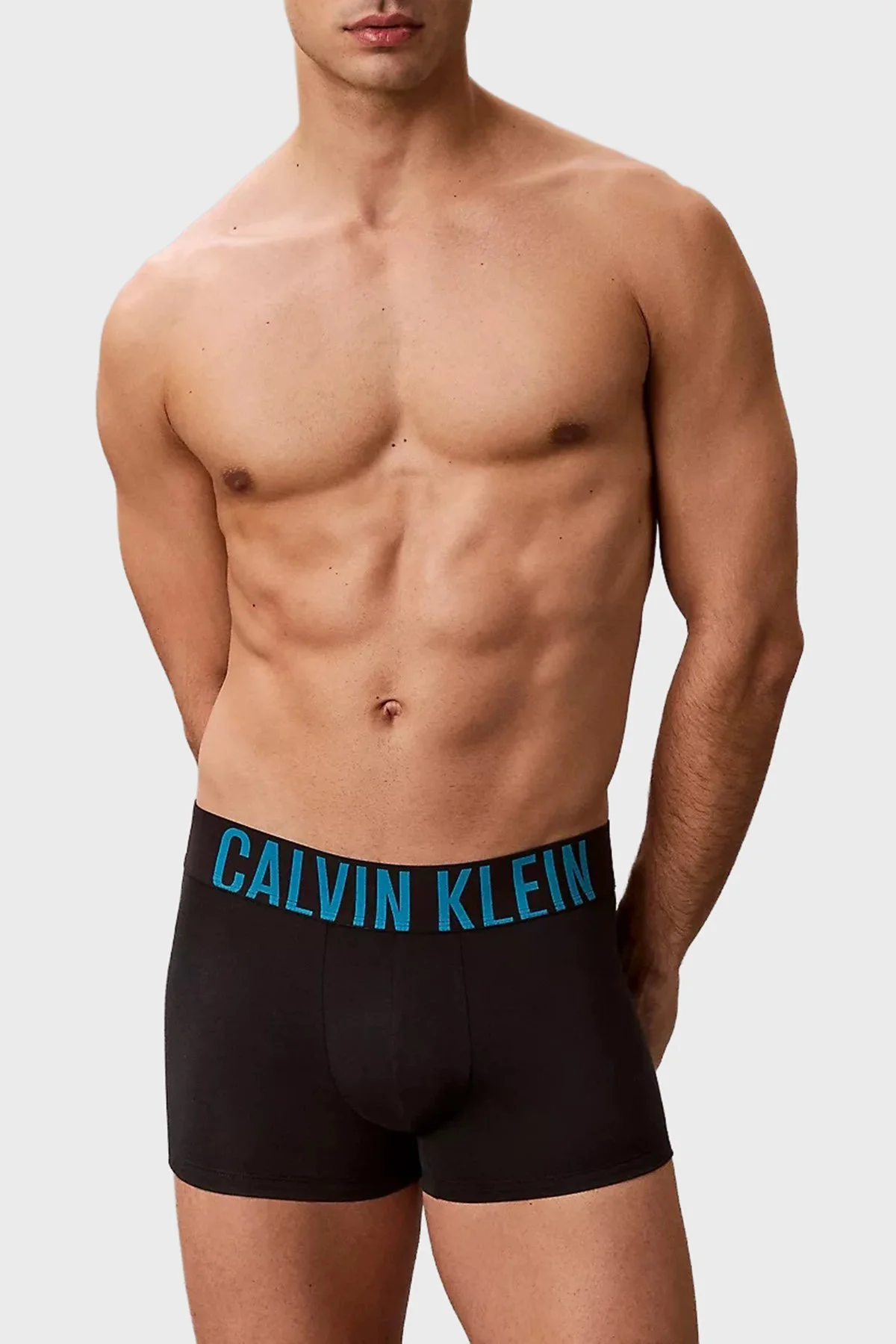 Calvin Klein Logolu Pamuklu 3 Pack 000NB3608A3YN Erkek Boxer 000NB3608A 3YN SİYAH - 4