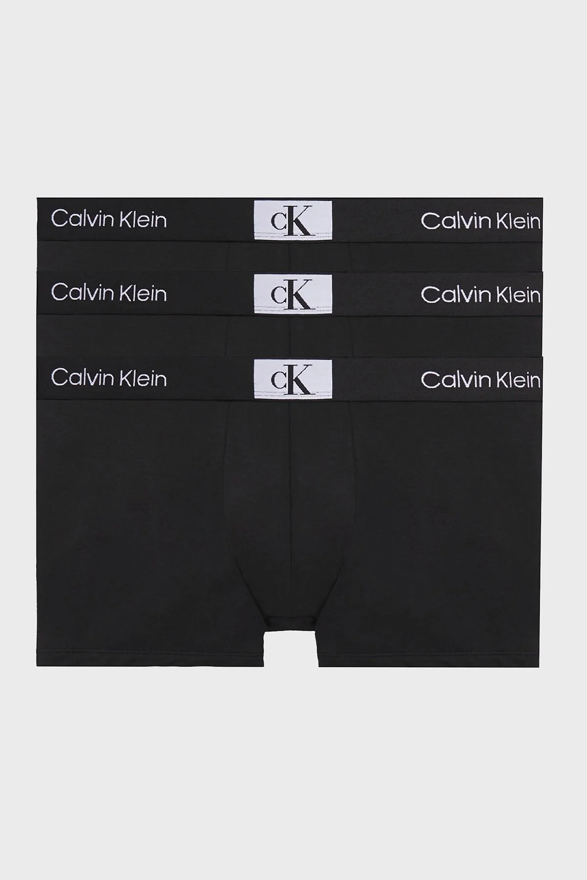 Calvin Klein Logolu Pamuklu 3 Pack Erkek Boxer 000NB3528A UB1 SİYAH - 1