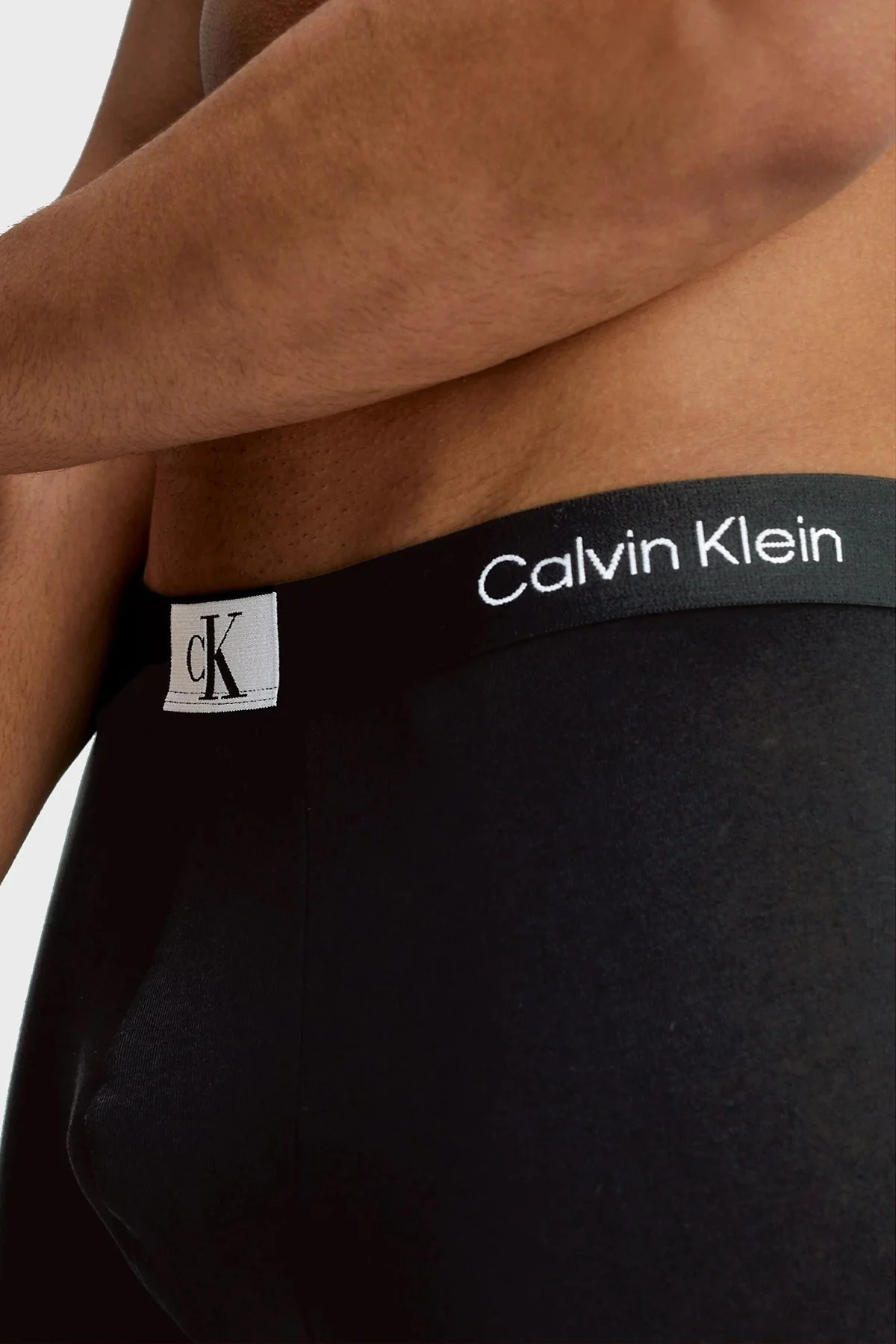 Calvin Klein Logolu Pamuklu 3 Pack Erkek Boxer 000NB3528A UB1 SİYAH - 4