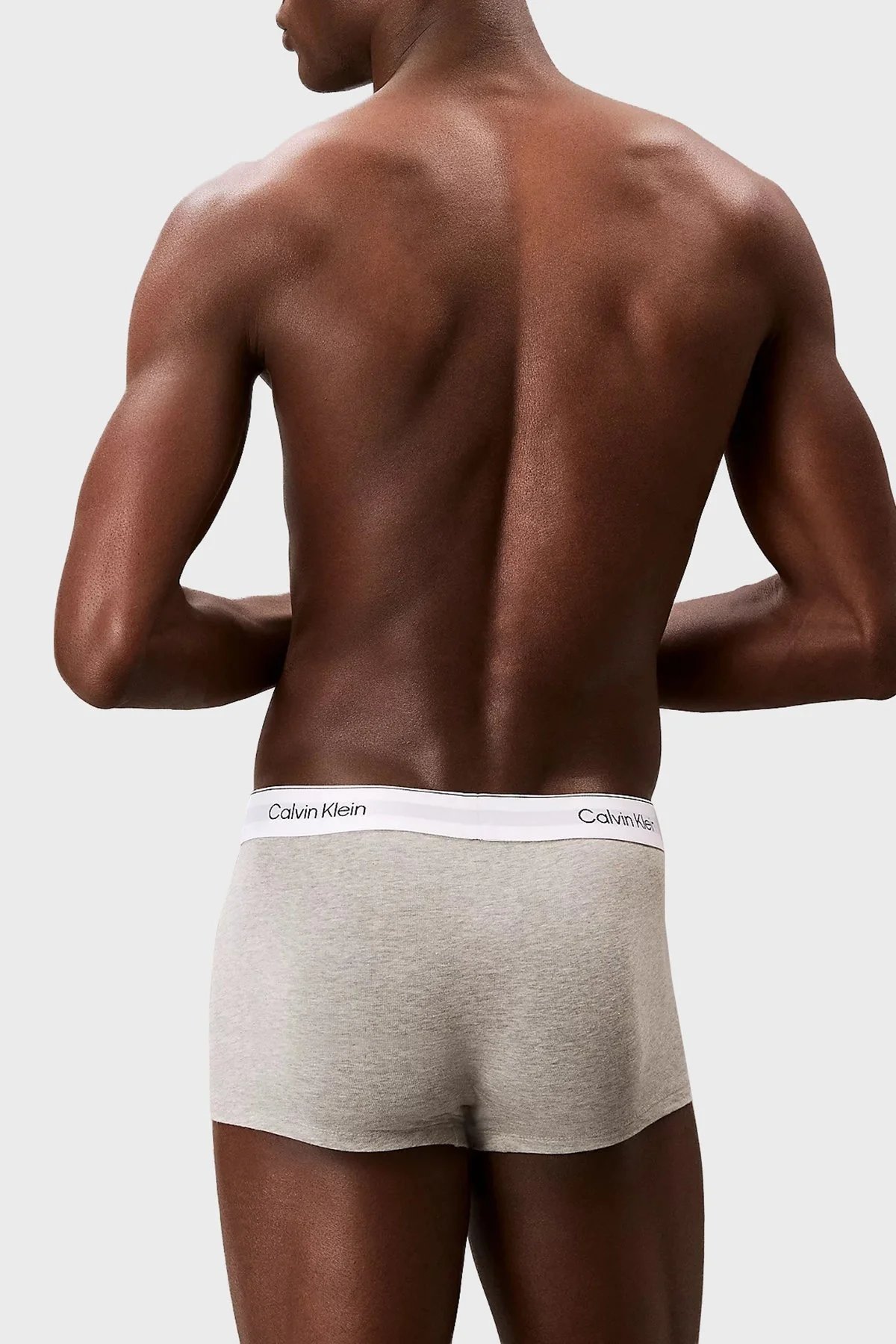 US Calvin Klein Logolu Pamuklu 3 Pack LV00NB4389MP1 Erkek Boxer LV00NB4389 MP1 SİYAH-BEYAZ-GRİ - 8