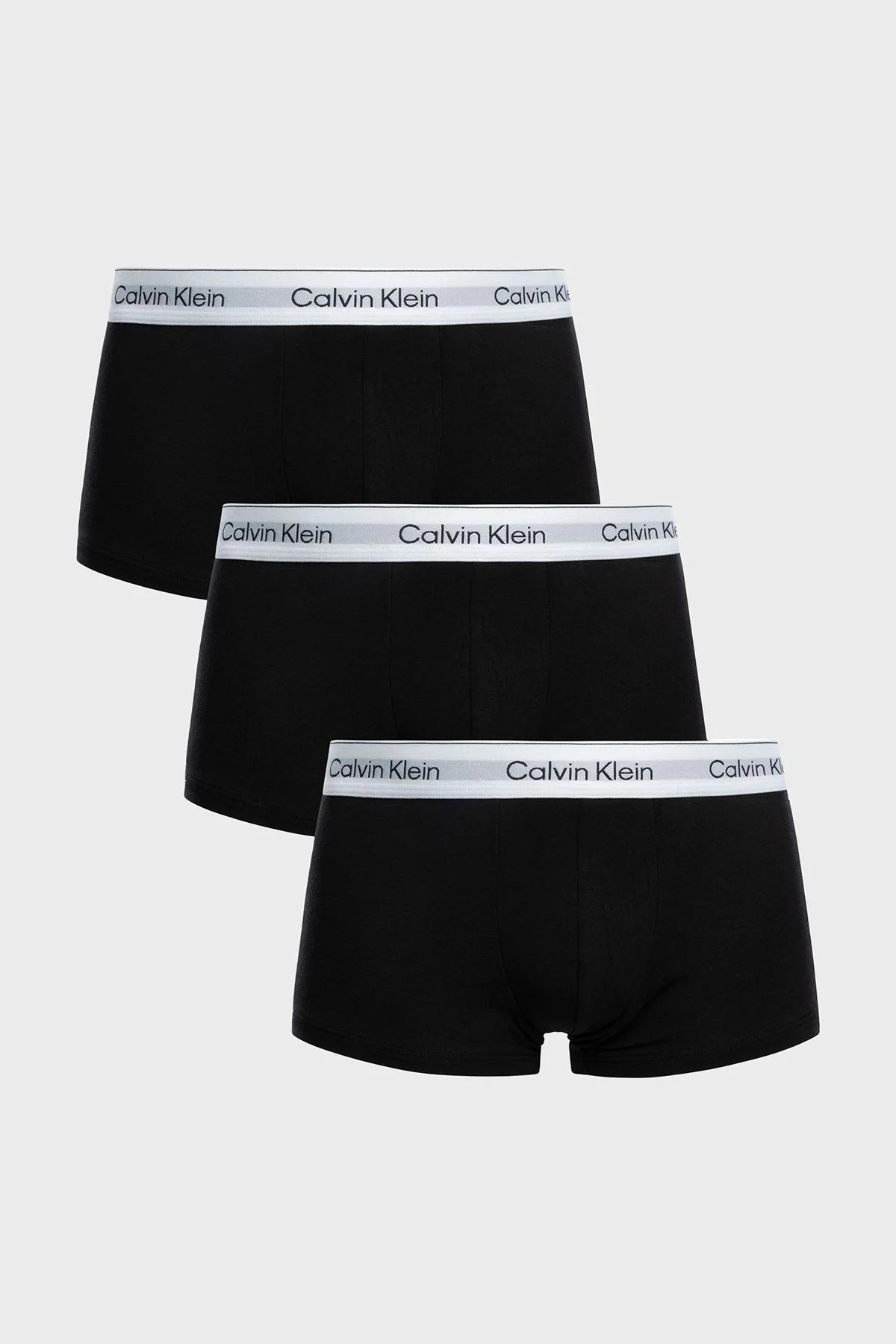 Calvin Klein Logolu Pamuklu 3 Pack LV00NB4389UB1 Erkek Boxer LV00NB4389 UB1 SİYAH - 5