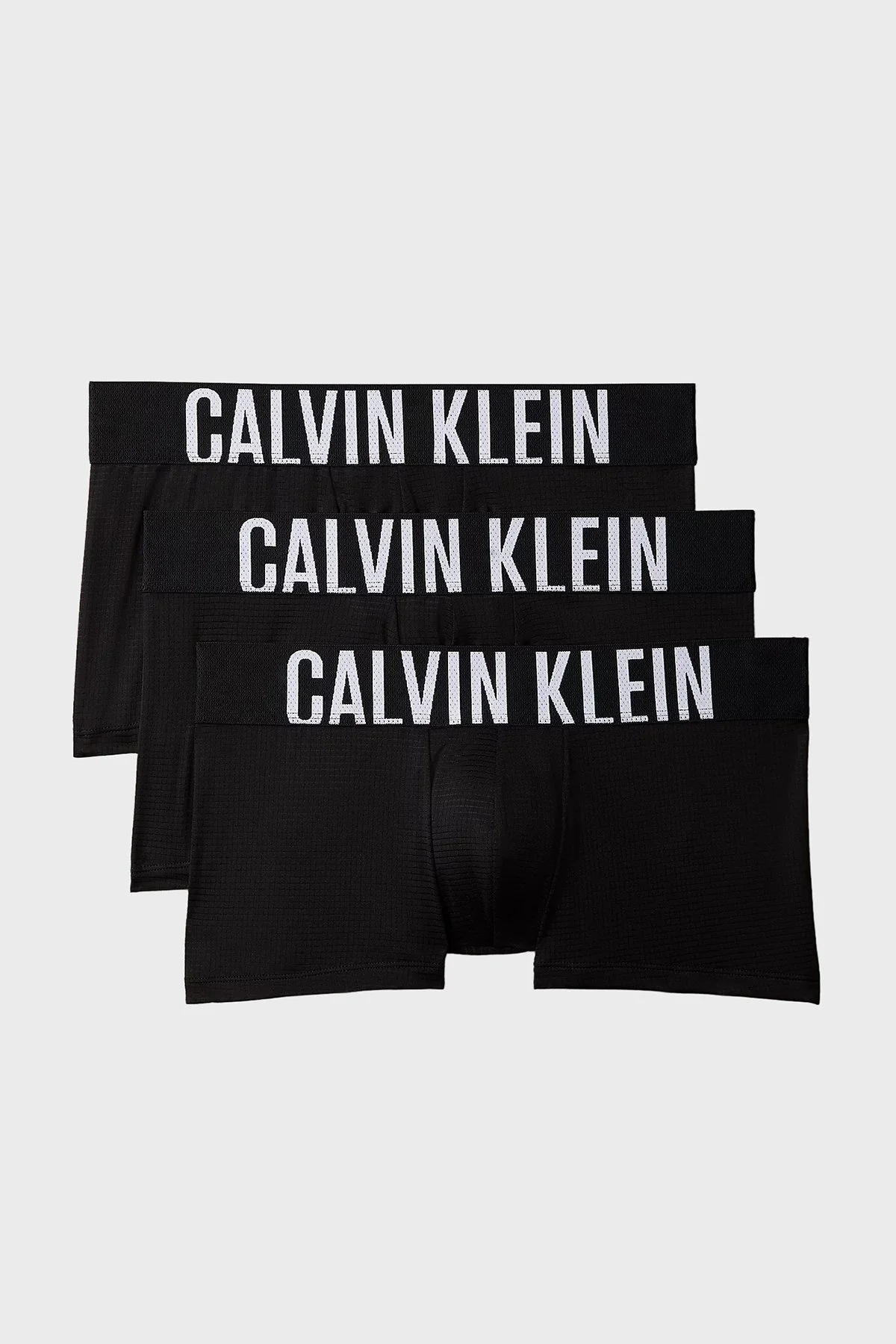 Calvin Klein Logolu Pamuklu 3 Pack LV00NB4664UB1 Erkek Boxer LV00NB4664 UB1 Siyah - 1