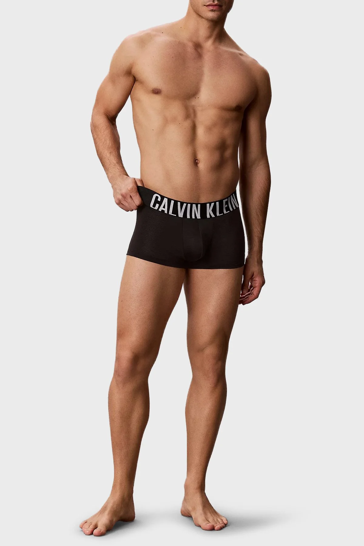 Calvin Klein Logolu Pamuklu 3 Pack LV00NB4664UB1 Erkek Boxer LV00NB4664 UB1 Siyah - 2
