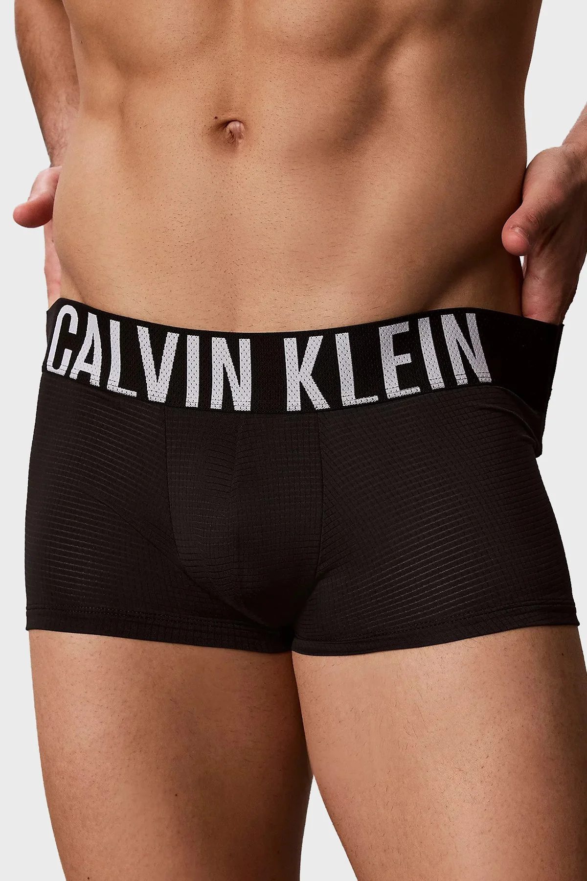 Calvin Klein Logolu Pamuklu 3 Pack LV00NB4664UB1 Erkek Boxer LV00NB4664 UB1 Siyah - 4