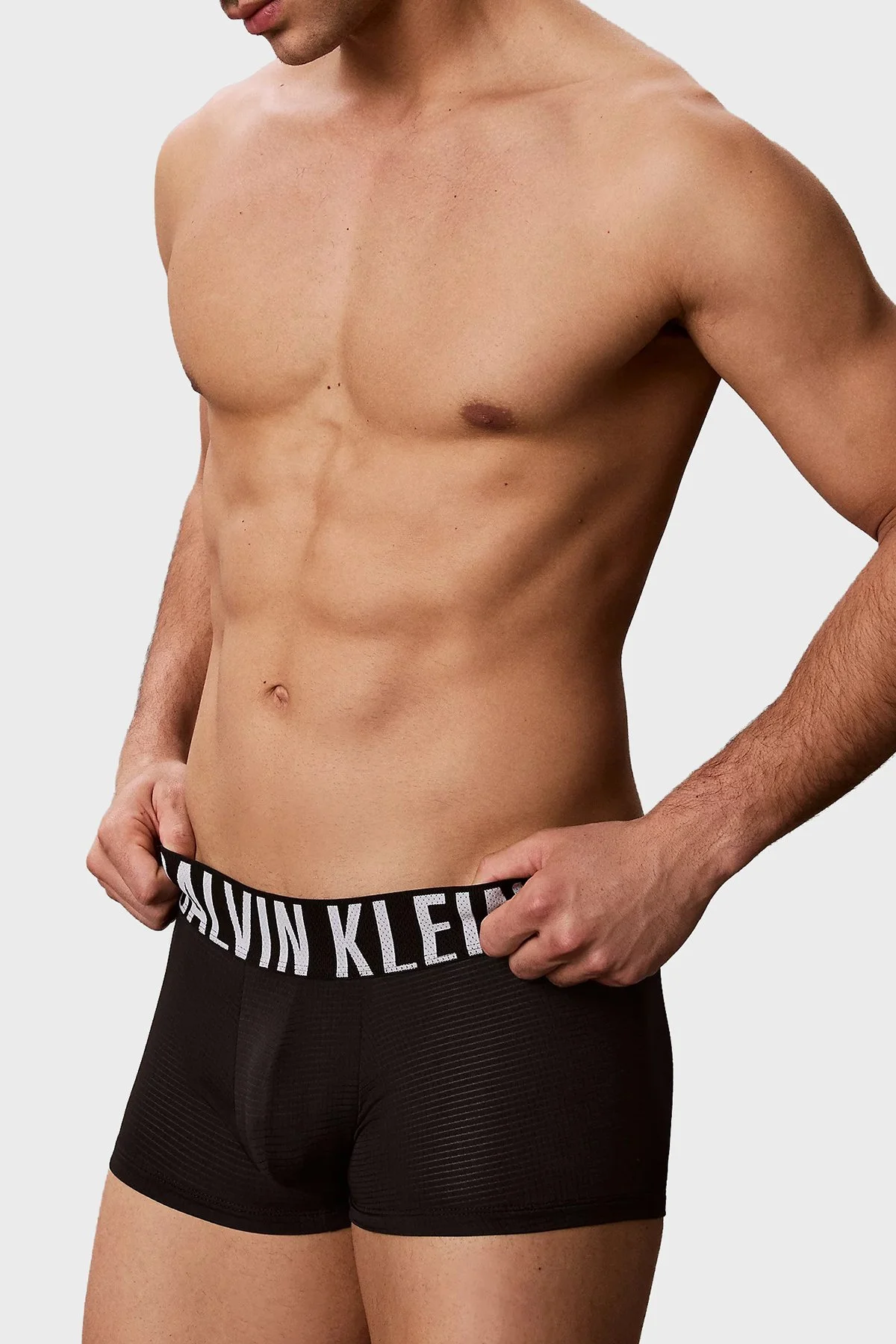 Calvin Klein Logolu Pamuklu 3 Pack LV00NB4664UB1 Erkek Boxer LV00NB4664 UB1 Siyah - 5