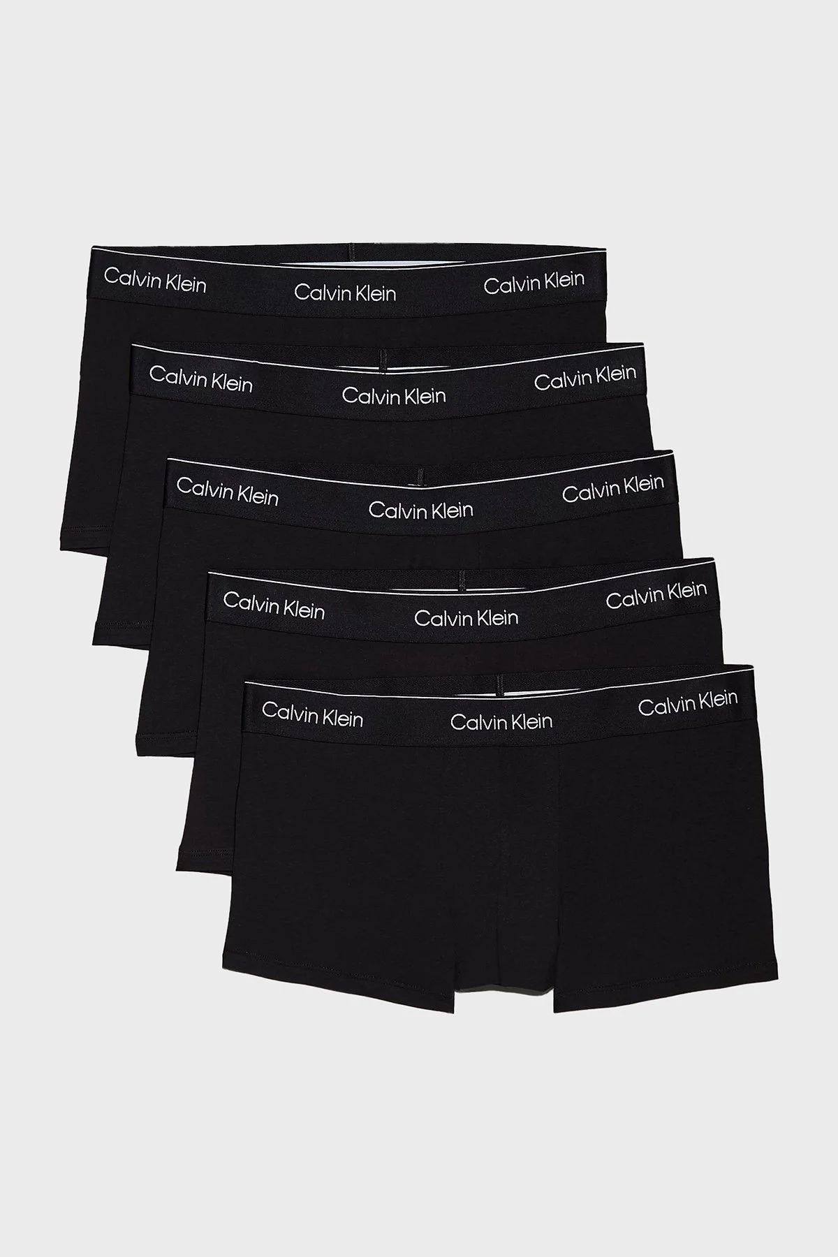 Calvin Klein Logolu Pamuklu 5 Pack LV00NB4390TM6 Erkek Boxer LV00NB4390 TM6 SİYAH - 6