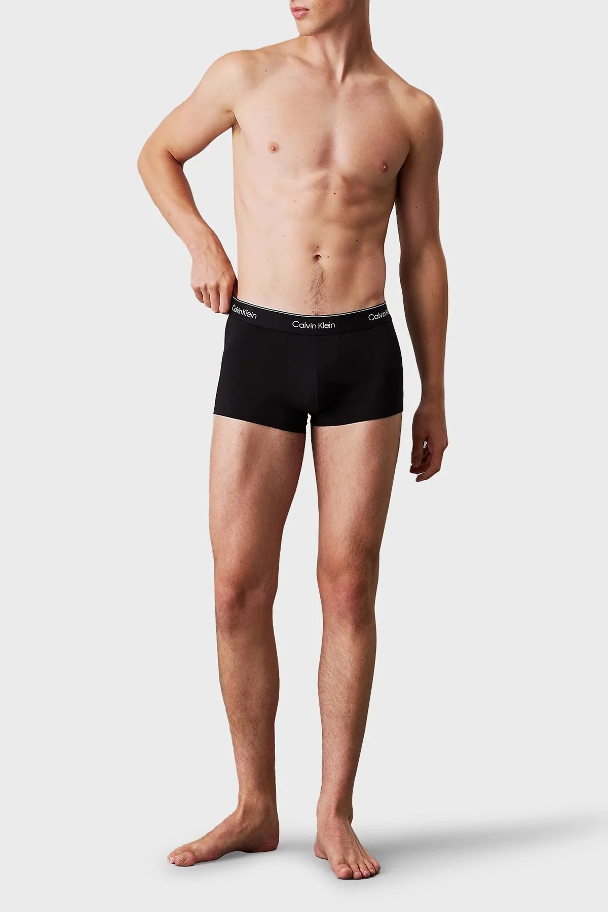 Calvin Klein Logolu Pamuklu 5 Pack LV00NB4390TM6 Erkek Boxer LV00NB4390 TM6 SİYAH - 9