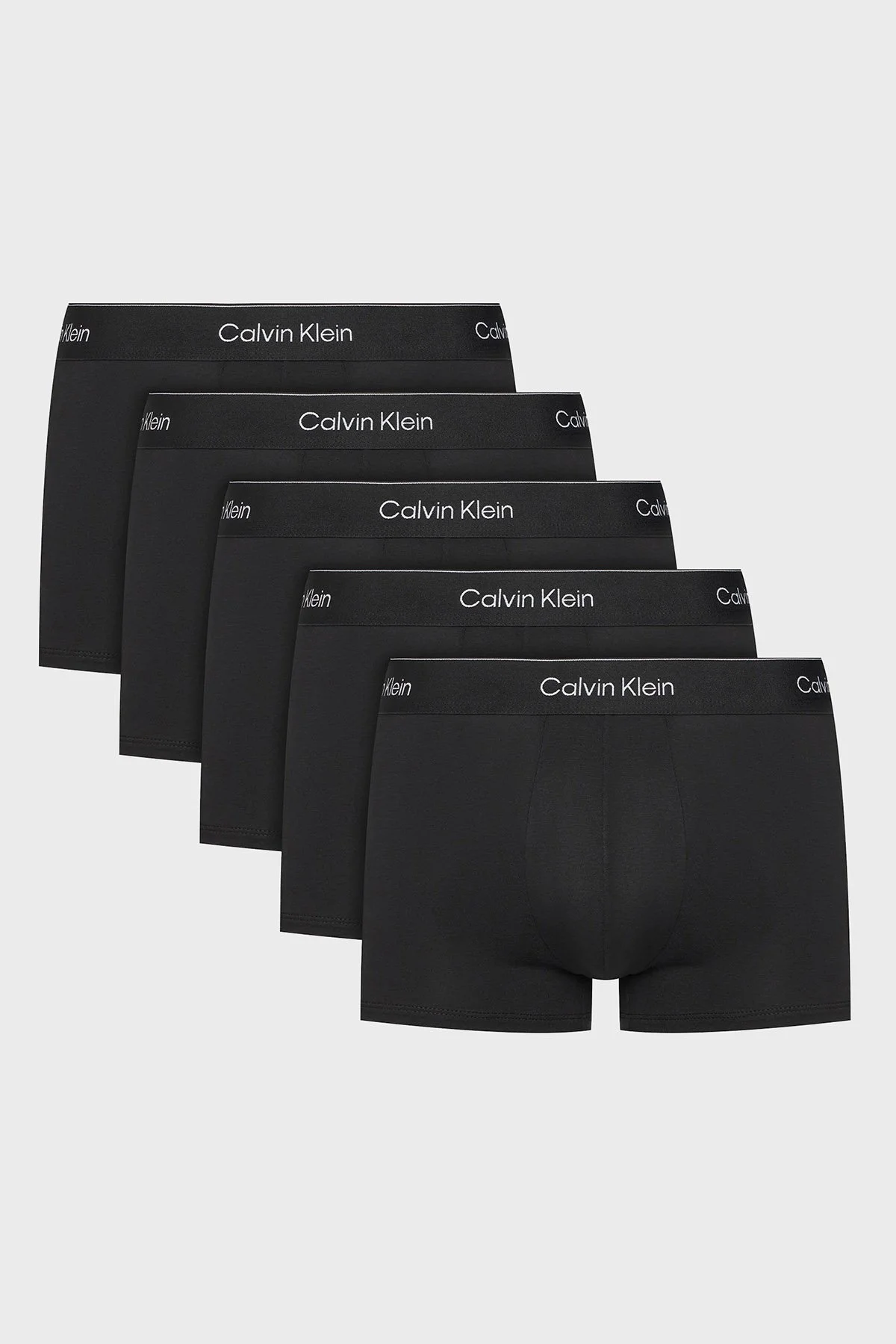Calvin Klein Logolu Pamuklu 5 Pack LV00NB4393TM6 Erkek Boxer LV00NB4393 TM6 SİYAH - 7