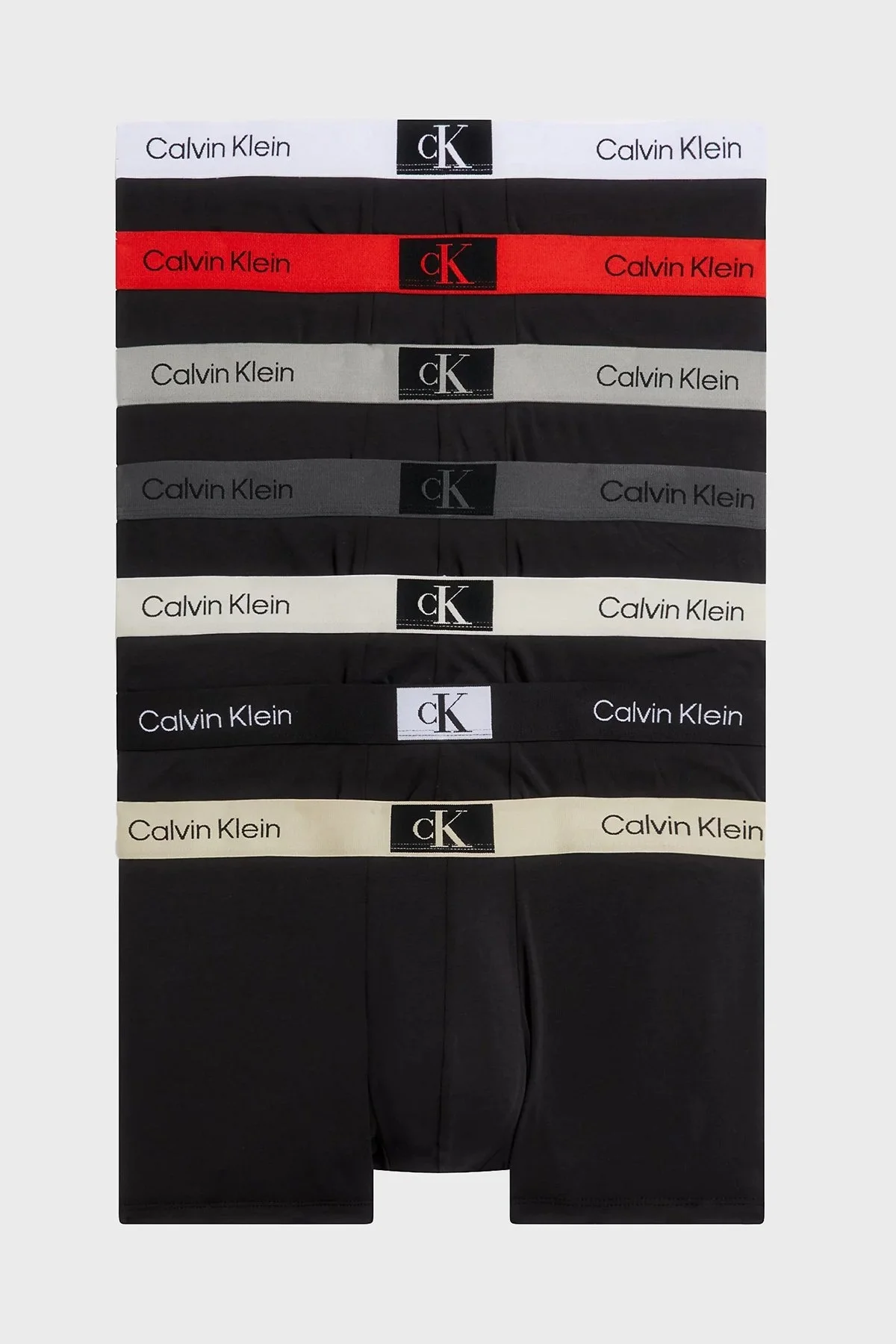 Calvin Klein Logolu Pamuklu 7 Pack 000NB3582ACDB Erkek Boxer 000NB3582A CDB SİYAH - 1