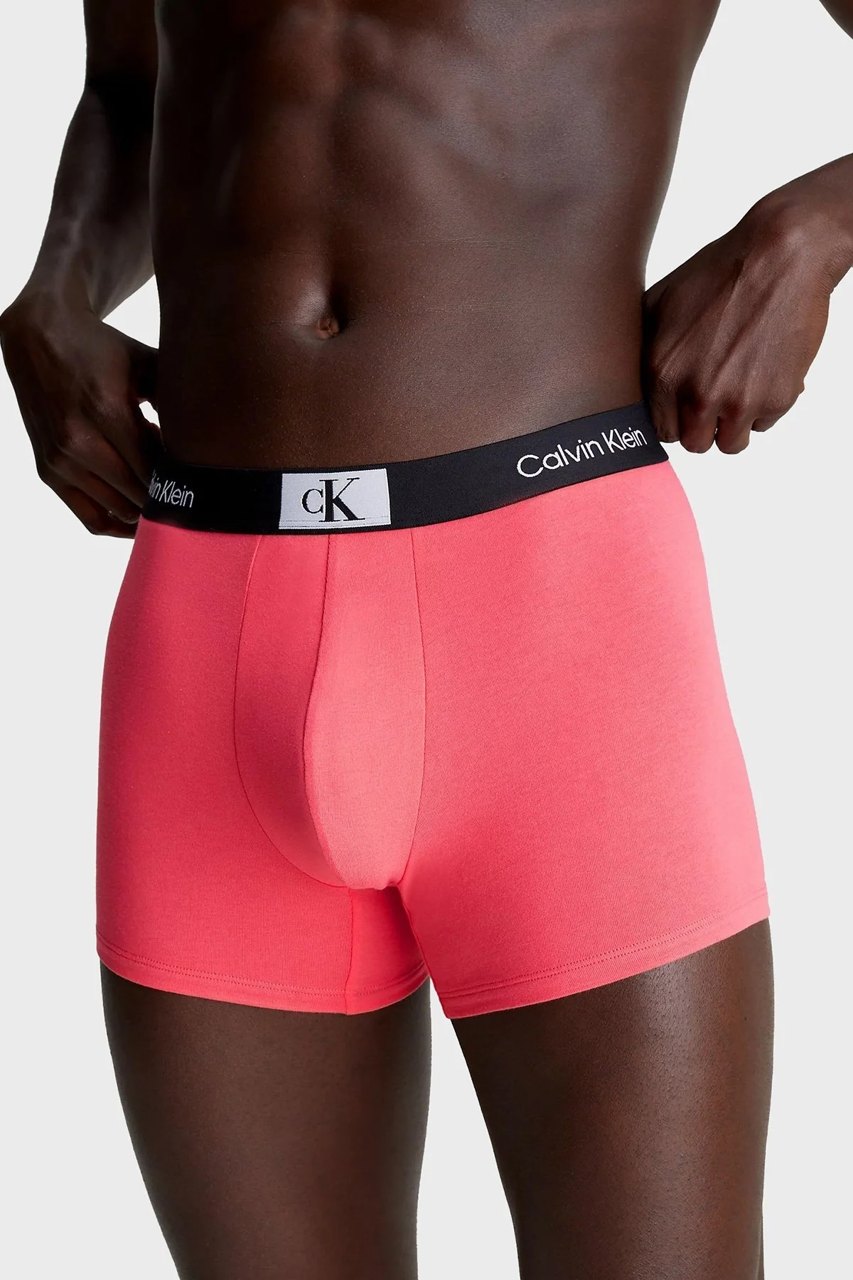 Calvin Klein Logolu Pamuklu 7 Pack 000NB3582AMRG Erkek Boxer 000NB3582A MRG Turkuaz-Gri-Siyah - 4