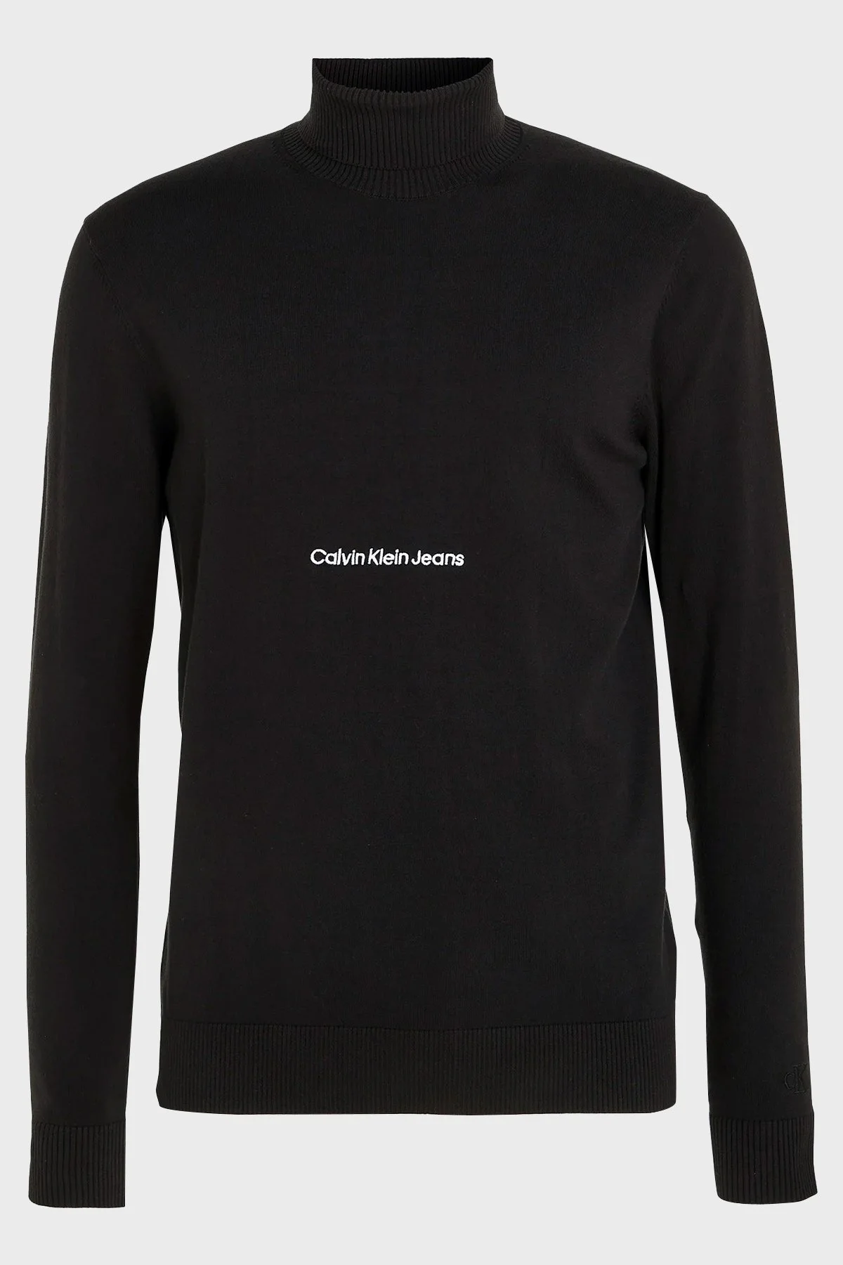 Calvin Klein Logolu Pamuklu Balıkçı Yaka Regular Fit J30J324325BEH Erkek Kazak J30J324325 BEH SİYAH - 4