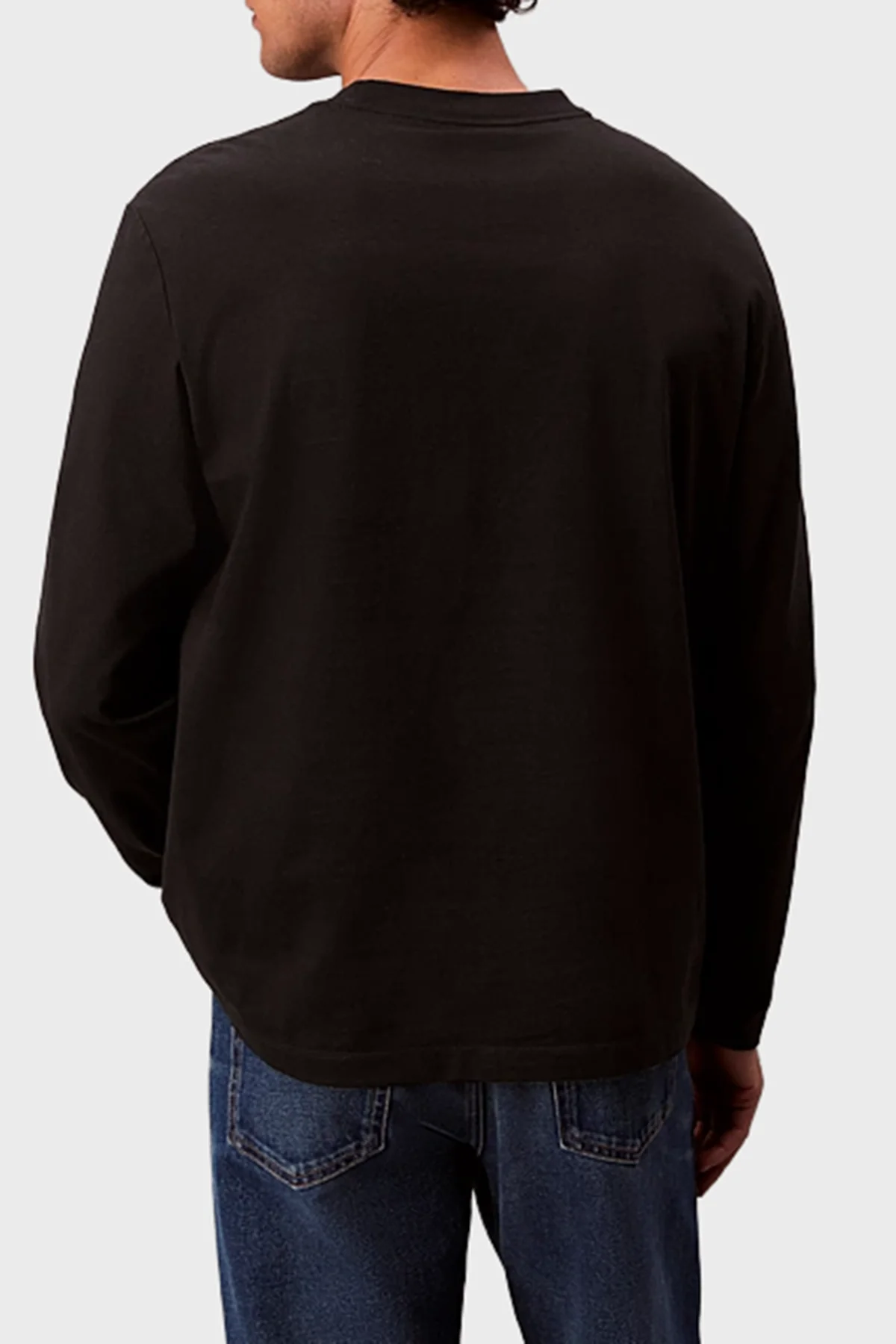 Calvin Klein Logolu Pamuklu Bisiklet Yaka LV04LD232GUB1 Erkek T Shirt LV04LD232G UB1 Siyah - 3