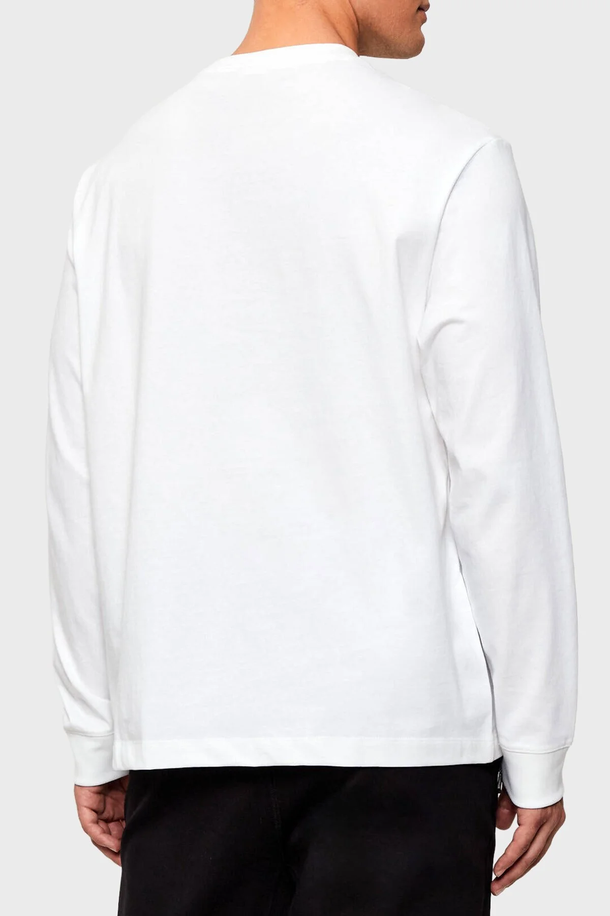 Calvin Klein Logolu Pamuklu Bisiklet Yaka LV04LD232GYAF Erkek T Shirt LV04LD232G YAF Beyaz - 3