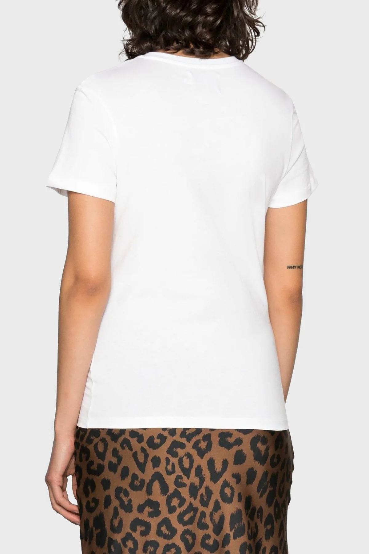 Calvin Klein Logolu Pamuklu Bisiklet Yaka Regular Fit Bayan T Shirt J20J219142 YAF BEYAZ - 3