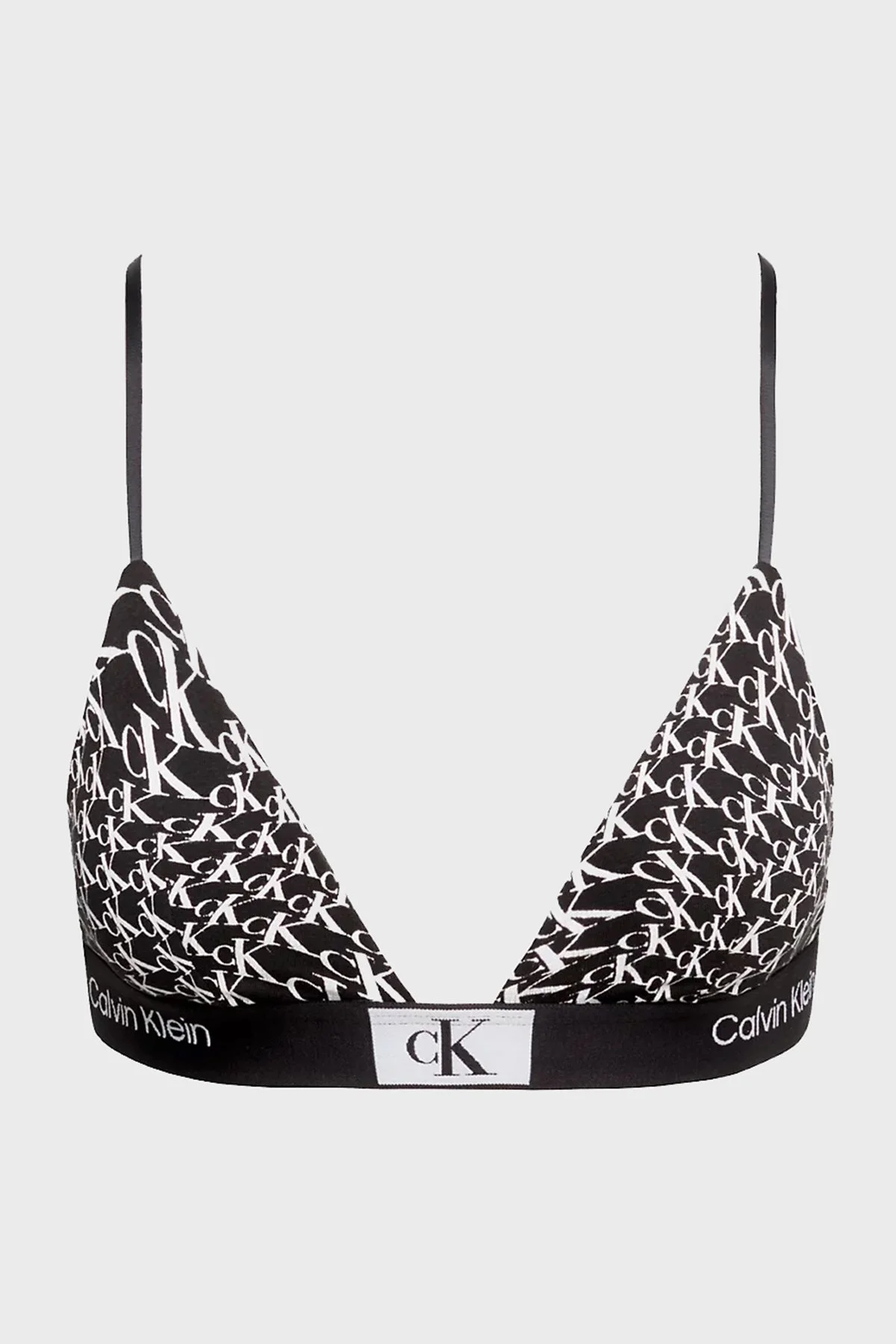 Calvin Klein Logolu Pamuklu Bralet 000QF7217EACR Bayan Sütyen 000QF7217E ACR SİYAH-BEYAZ - 4