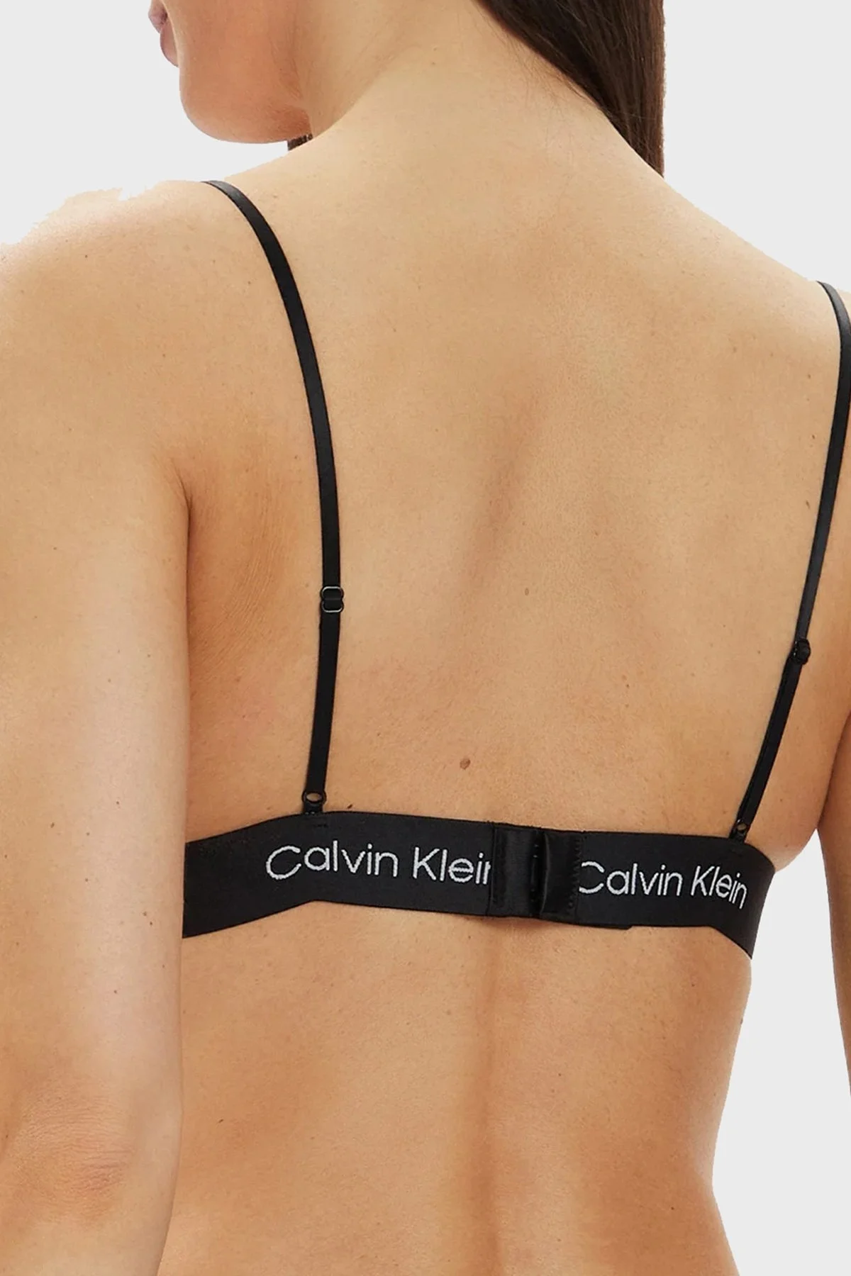 Calvin Klein Logolu Pamuklu Bralet 000QF7217ELOC Bayan Sütyen 000QF7217E LOC SİYAH-BEYAZ - 3