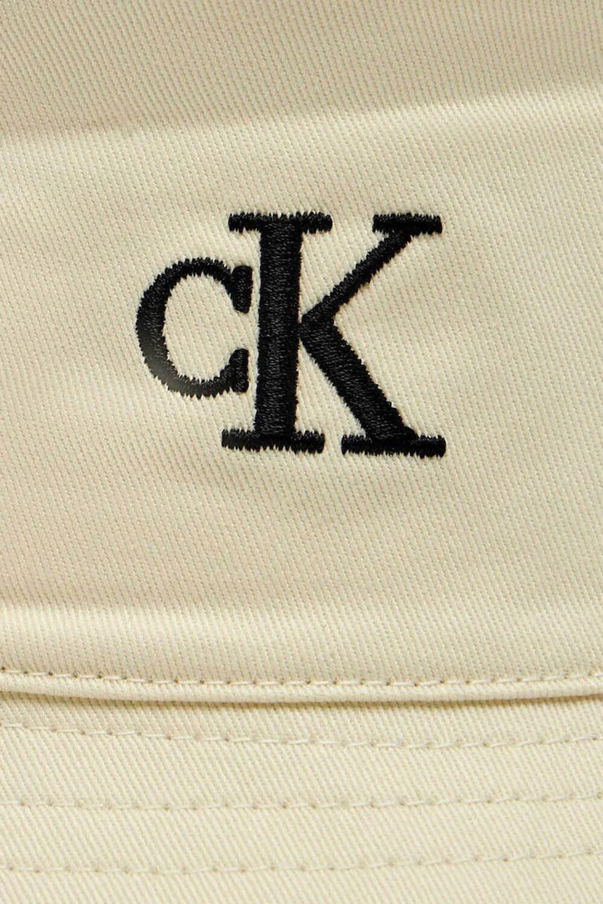 Calvin Klein Logolu Pamuklu Bucket LV04F5101GYAE Bayan Şapka LV04F5101G YAE KREM - 3