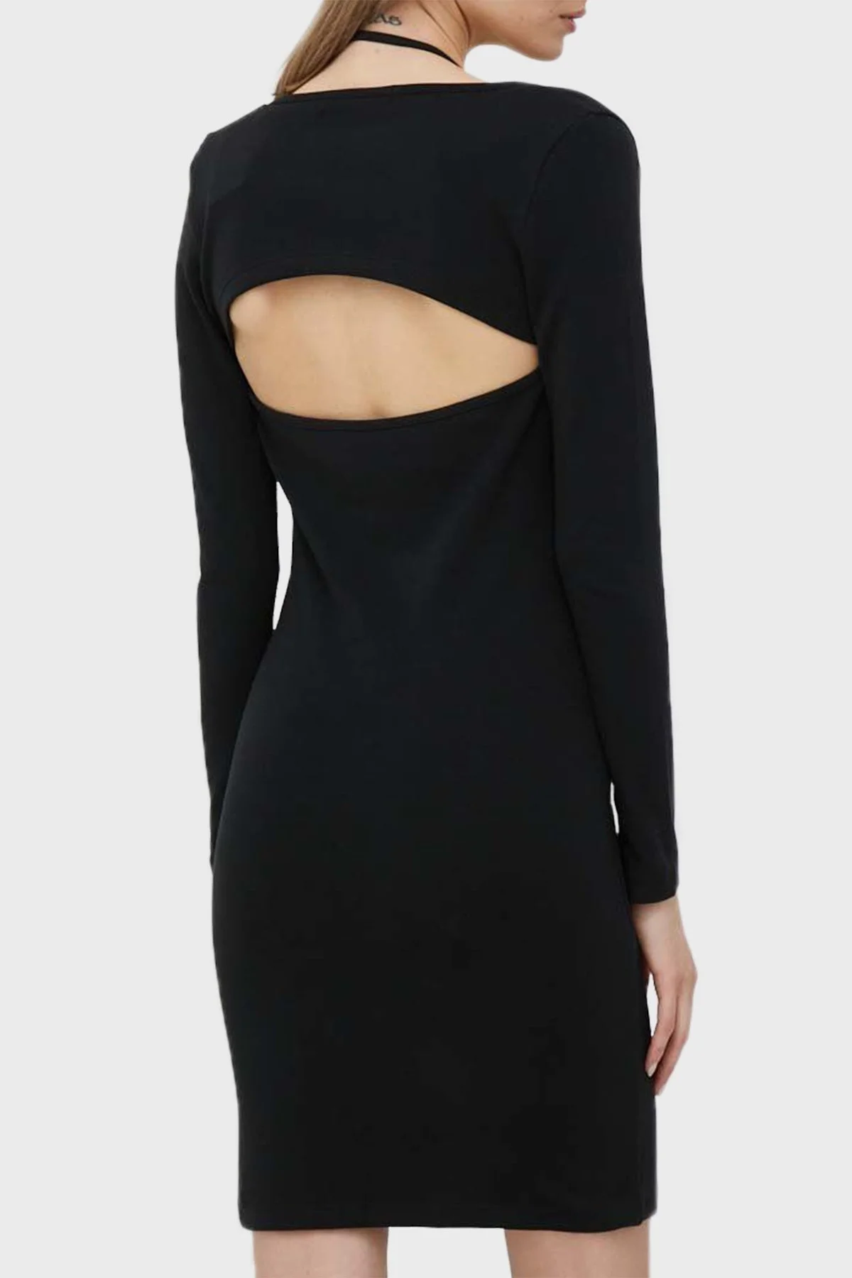 Calvin Klein Pamuklu Çıkarılabilir Bolerolu Dar Kesim Jarse J20J220545BEH Bayan Elbise J20J220545 BEH SİYAH - 2