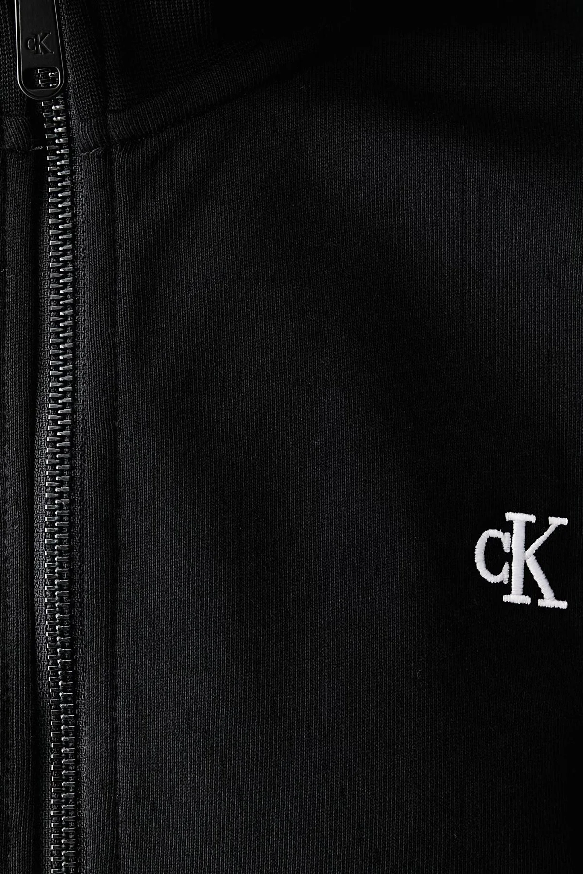 Calvin Klein Logolu Pamuklu Dik Yaka Fermuarlı LV047H217GUB1 Kadın Sweat LV047H217G UB1 Siyah - 5