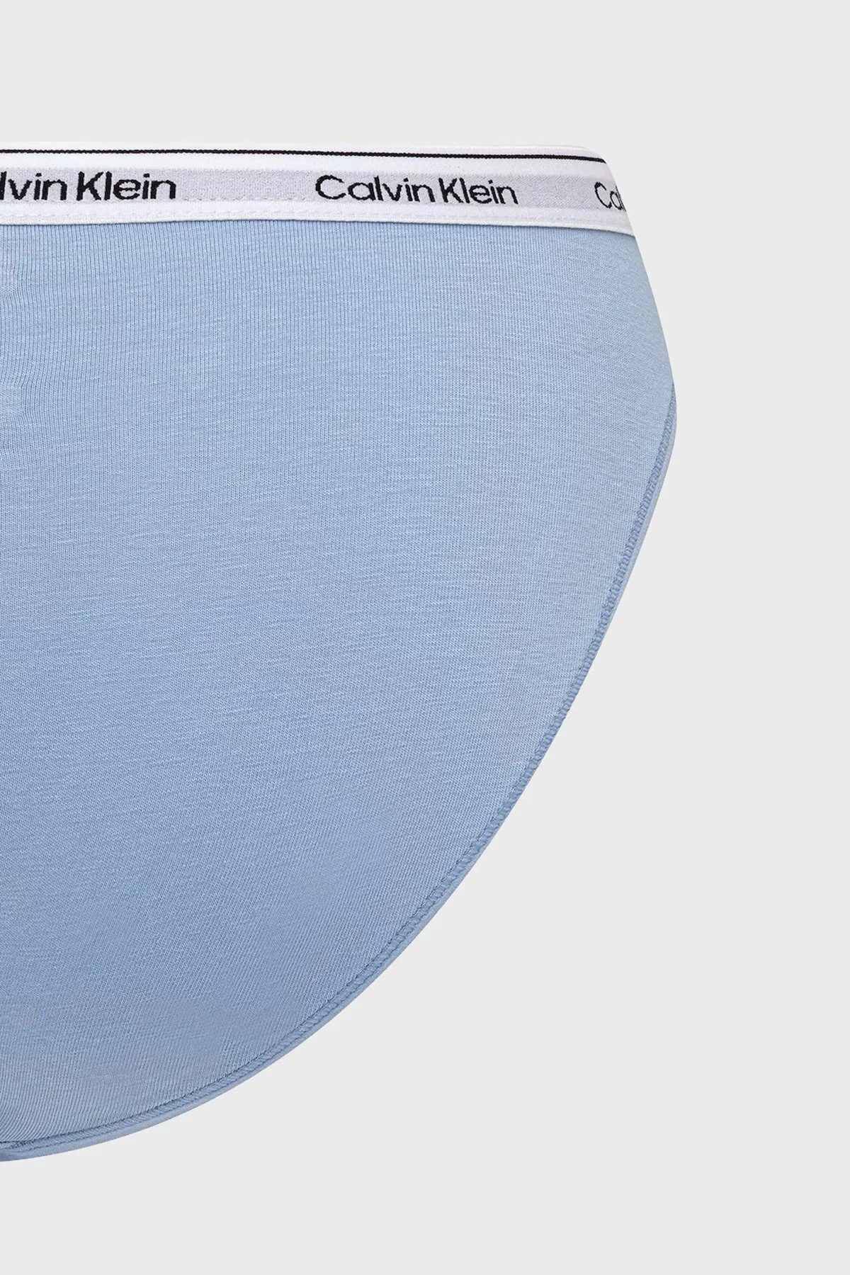Calvin Klein Logolu Pamuklu Düşük Bel 3 Pack 000QD5207E31T Bayan Külot 000QD5207E 31T Mavi-Siyah-Beyaz - 5