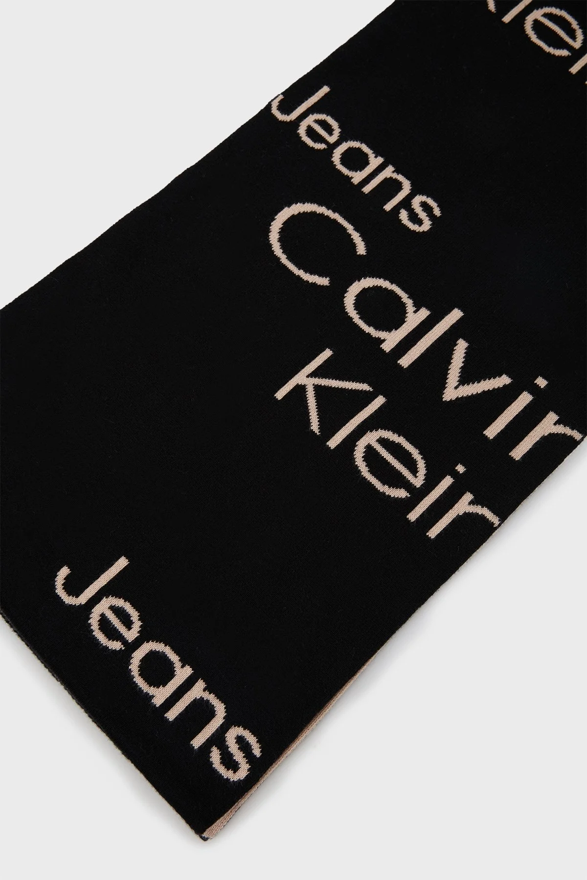Calvin Klein Logolu % 100 Organik Pamuklu Erkek Atkı K50K509907 0GJ SİYAH - 2