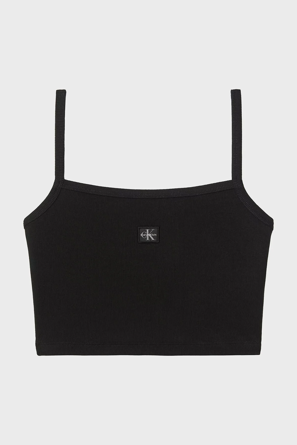 Calvin Klein Logolu Pamuklu İp Askılı LV047F221GUB1 Kadın Top LV047F221G UB1 SİYAH - 6