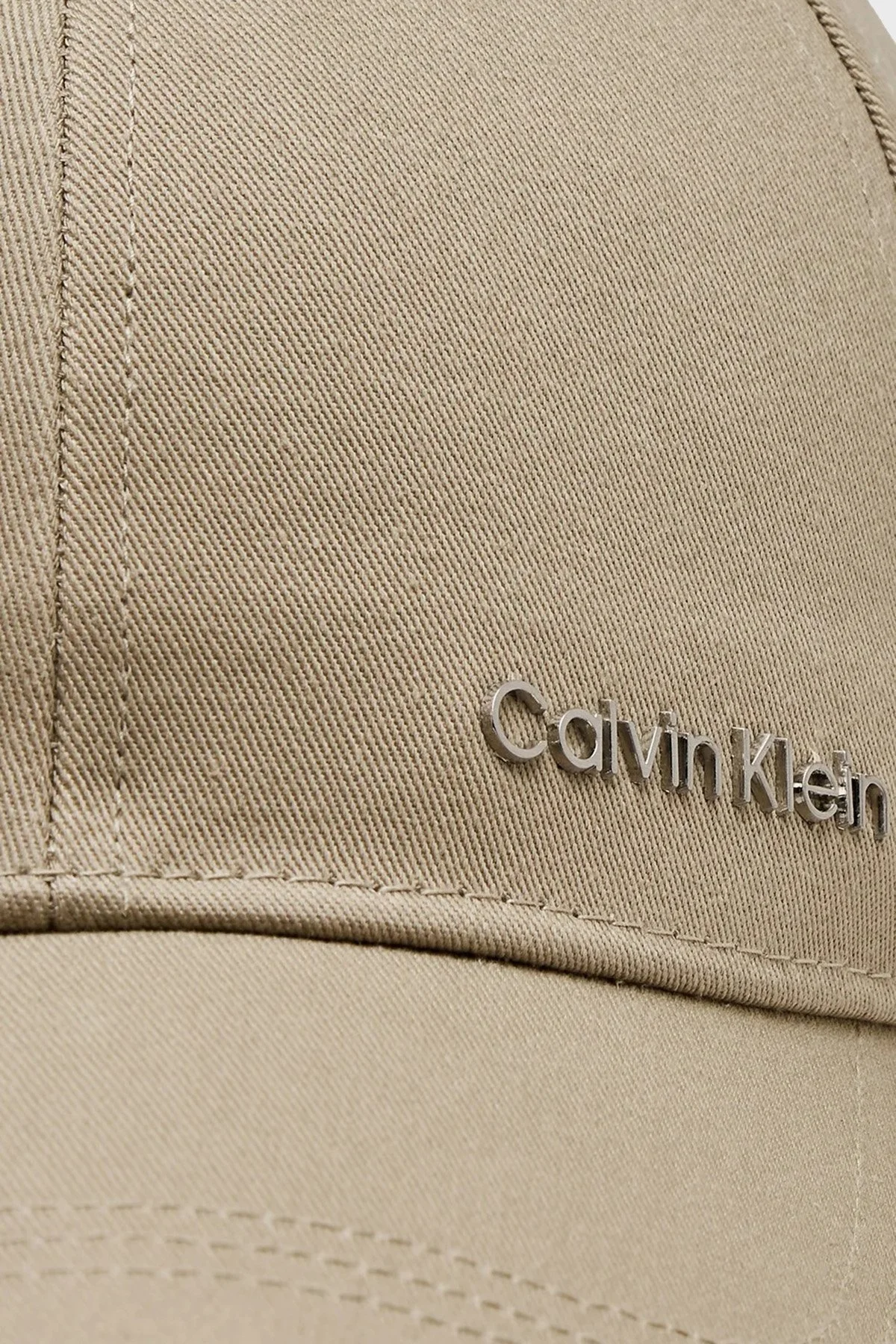 Calvin Klein Logolu Pamuklu K50K511310PKR Erkek Şapka K50K511310 PKR BEJ - 3