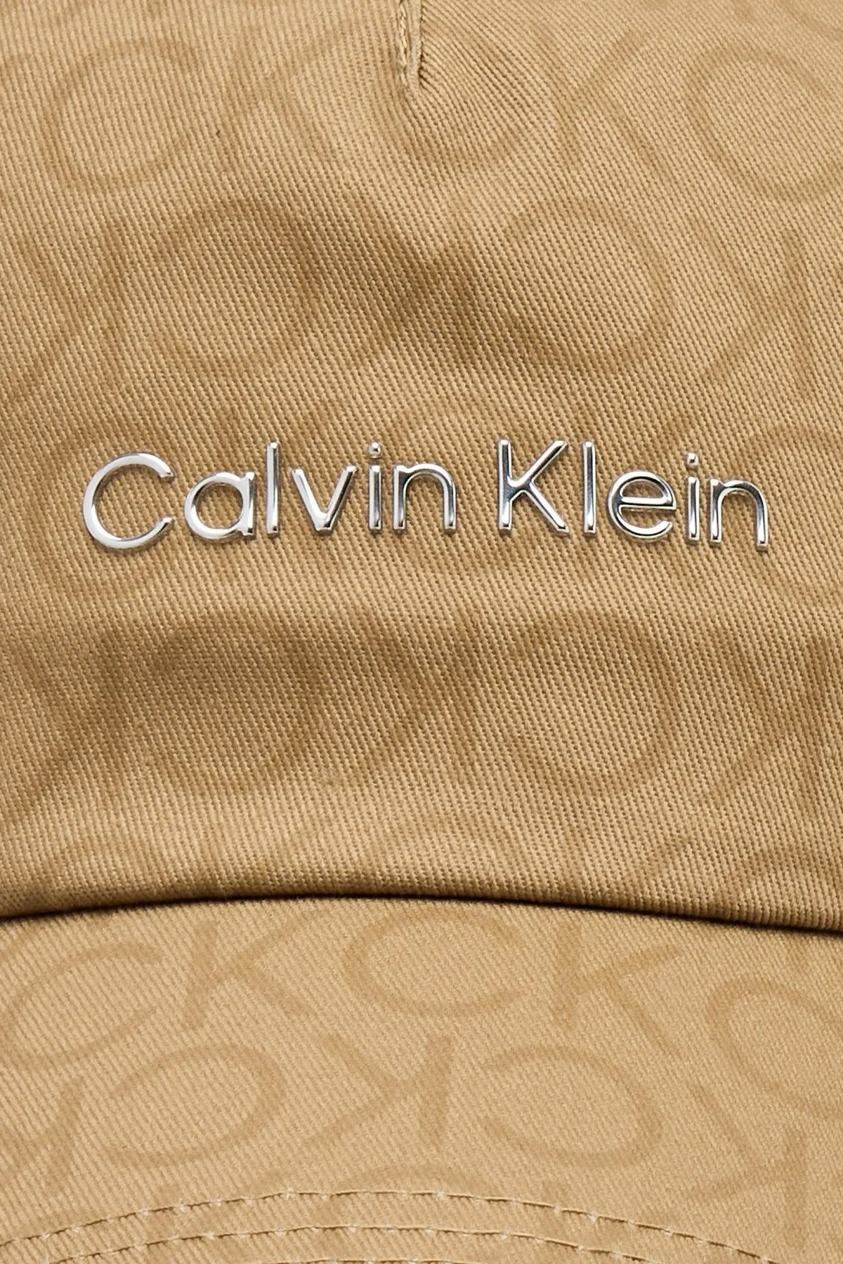 Calvin Klein Logolu Pamuklu K60K6105290HE Bayan Şapka K60K610529 0HE BEJ - 3