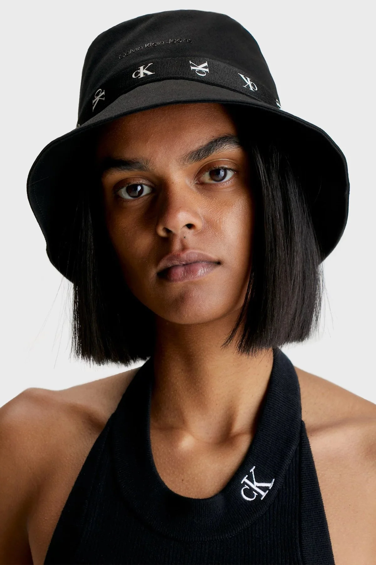 Calvin Klein Logolu Pamuklu K60K610711BDS Bayan Şapka K60K610711 BDS SİYAH - 2