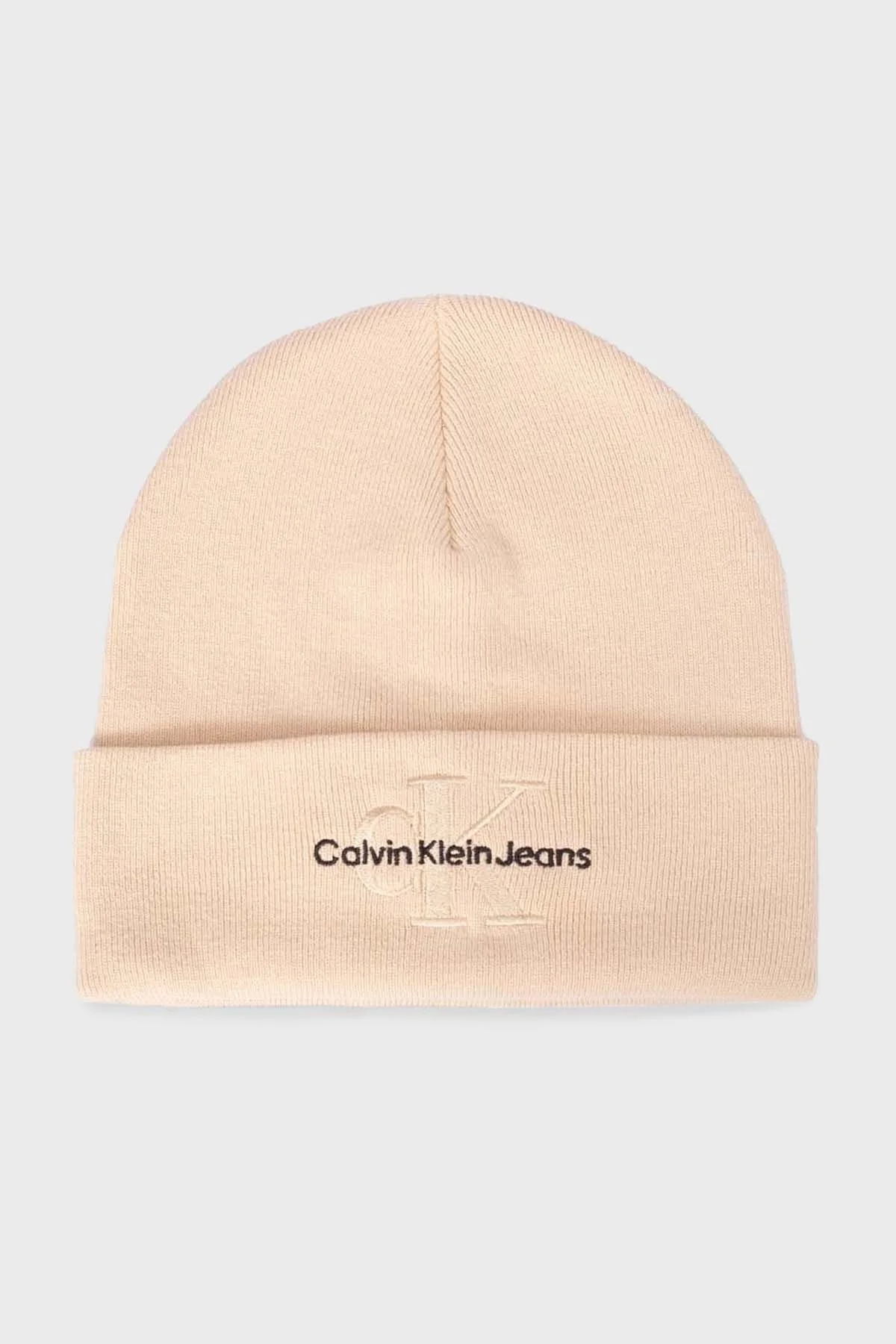 Calvin Klein Logolu Pamuklu K60K611254YBI Bayan Bere K60K611254 YBI BEYAZ - 1