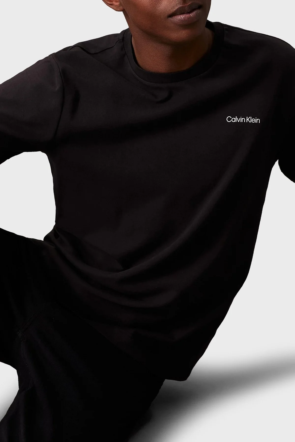 Calvin Klein Logolu Pamuklu Regular Fit Bisiklet Yaka K10K109894BEH Erkek T Shirt K10K109894 BEH SİYAH - 8