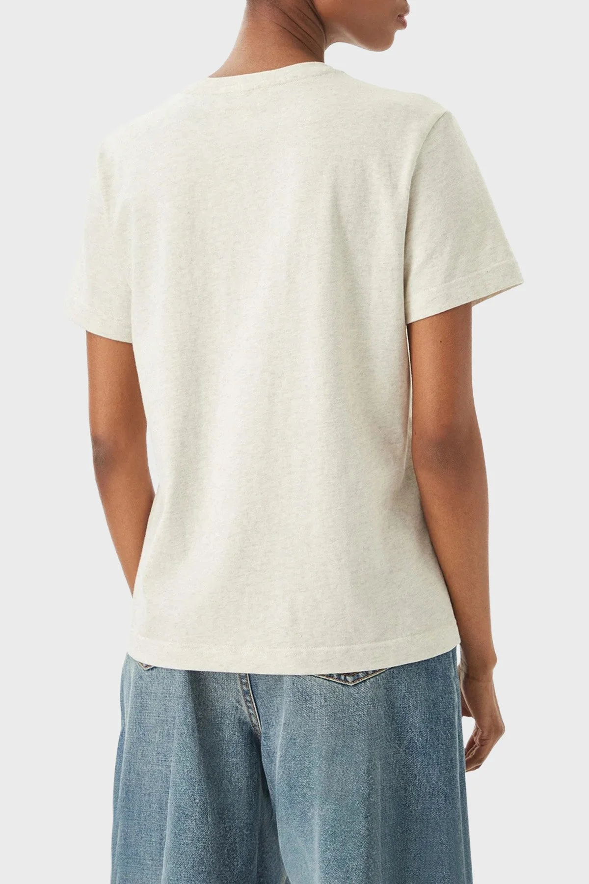 Calvin Klein Logolu Pamuklu Regular Fit Bisiklet Yaka LV047F227GP4P Kadın T Shirt LV047F227G P4P GRİ - 3