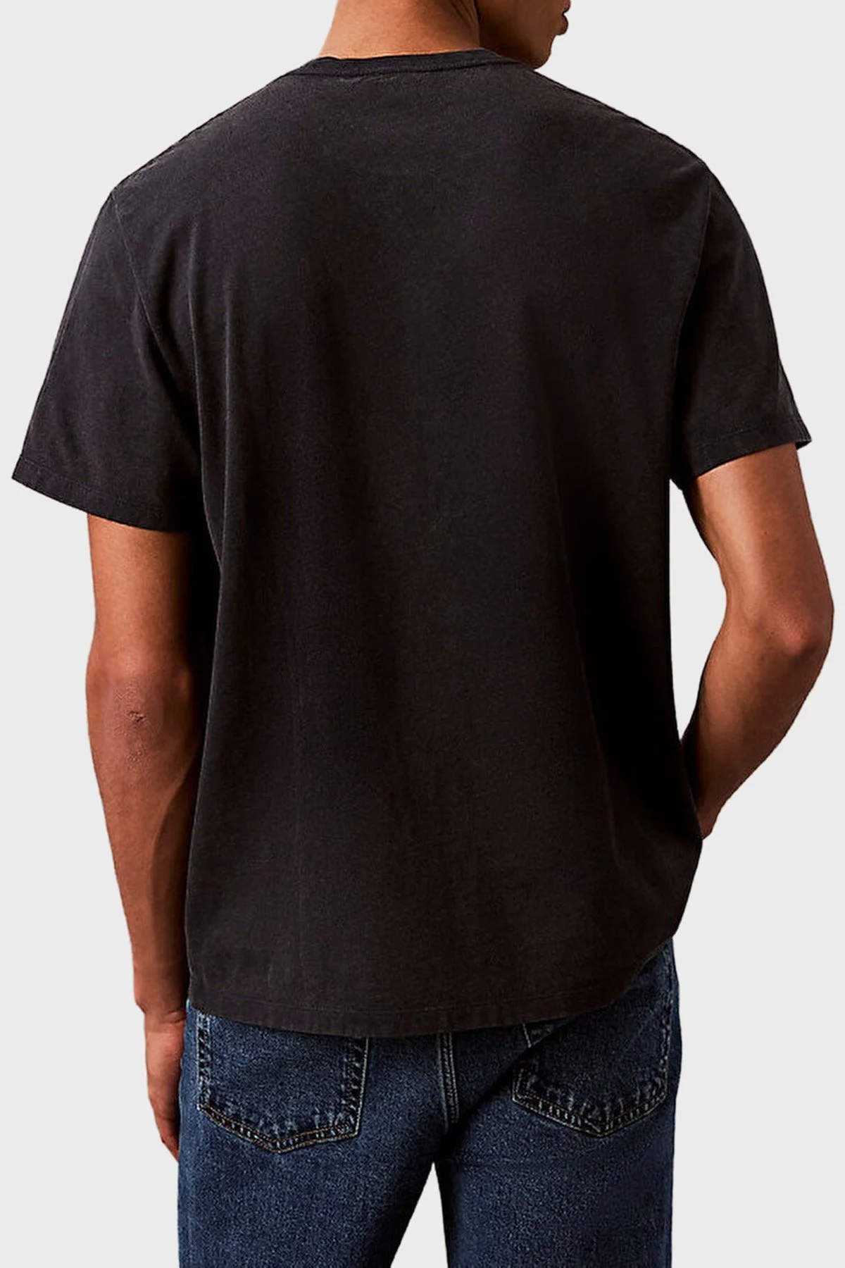 Calvin Klein Logolu Pamuklu Regular Fit Bisiklet Yaka LV04RB824GCJM Erkek T Shirt LV04RB824G CJM LACİVERT - 8