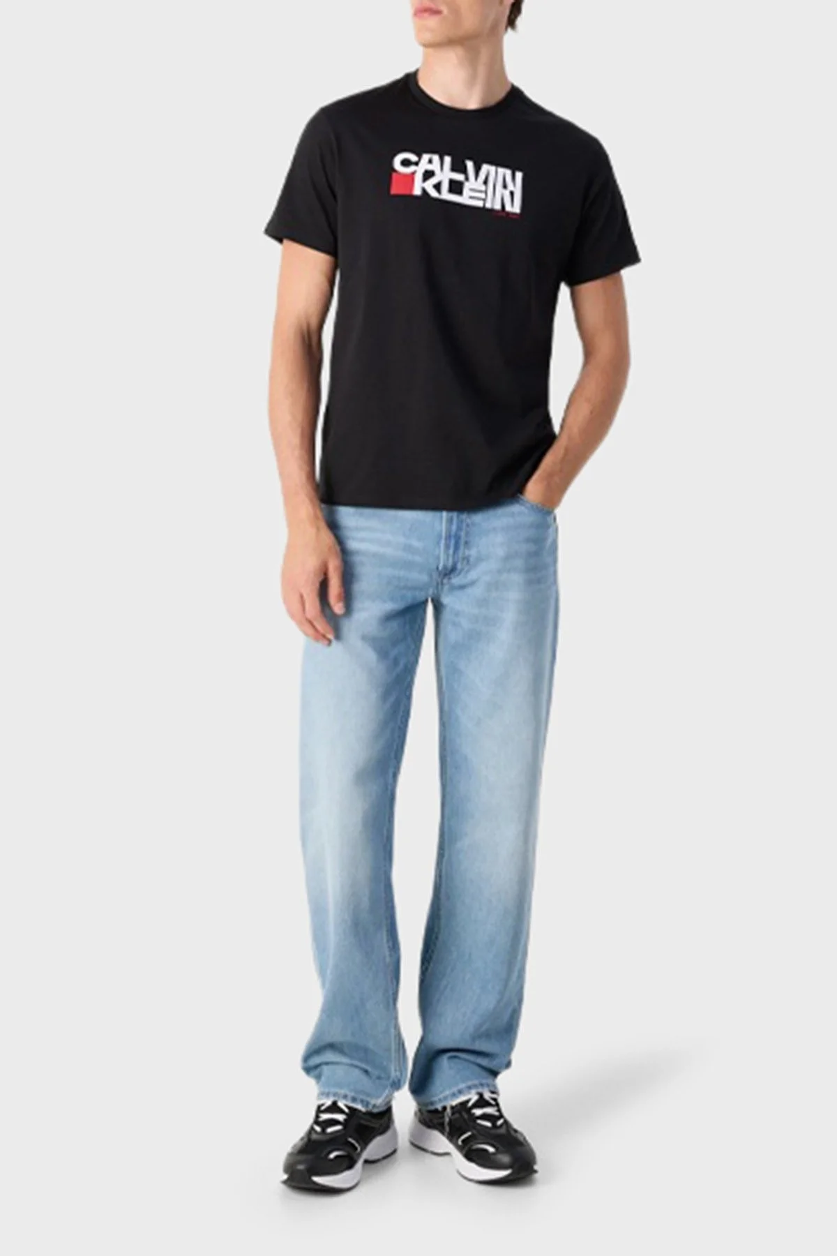 Calvin Klein Logolu Pamuklu Regular Fit Bisiklet Yaka LV04RD814GUB1 Erkek T Shirt LV04RD814G UB1 SİYAH - 2