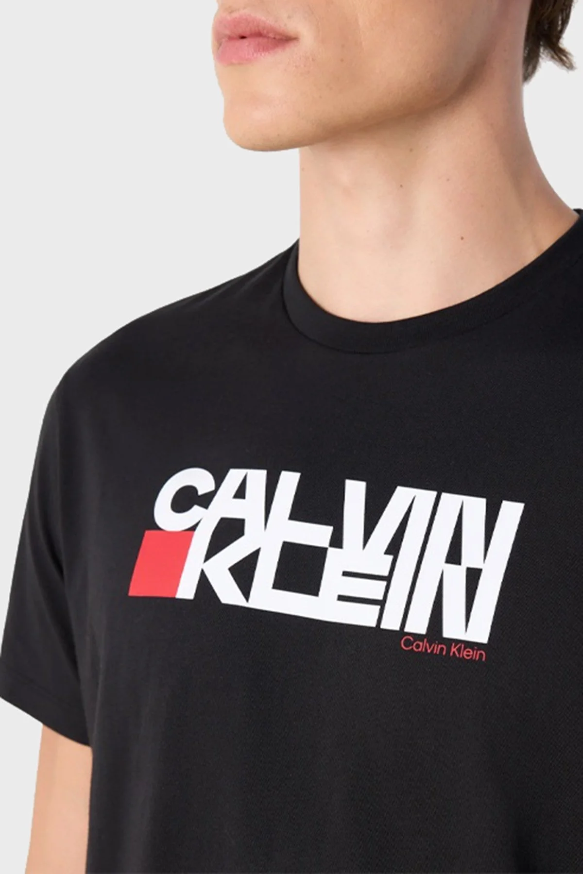 Calvin Klein Logolu Pamuklu Regular Fit Bisiklet Yaka LV04RD814GUB1 Erkek T Shirt LV04RD814G UB1 SİYAH - 4