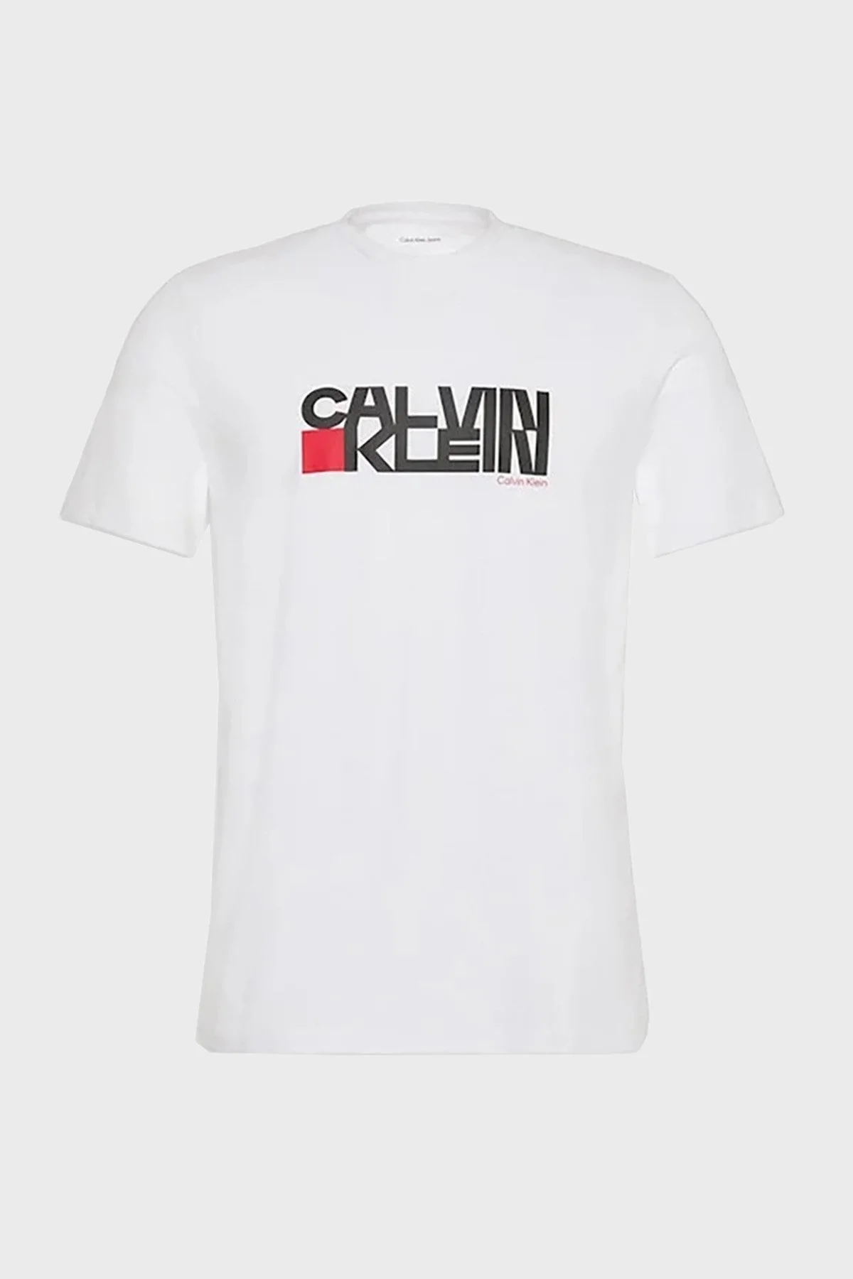 Calvin Klein Logolu Pamuklu Regular Fit Bisiklet Yaka LV04RD814GYAA Erkek T Shirt LV04RD814G YAA BEYAZ - 4
