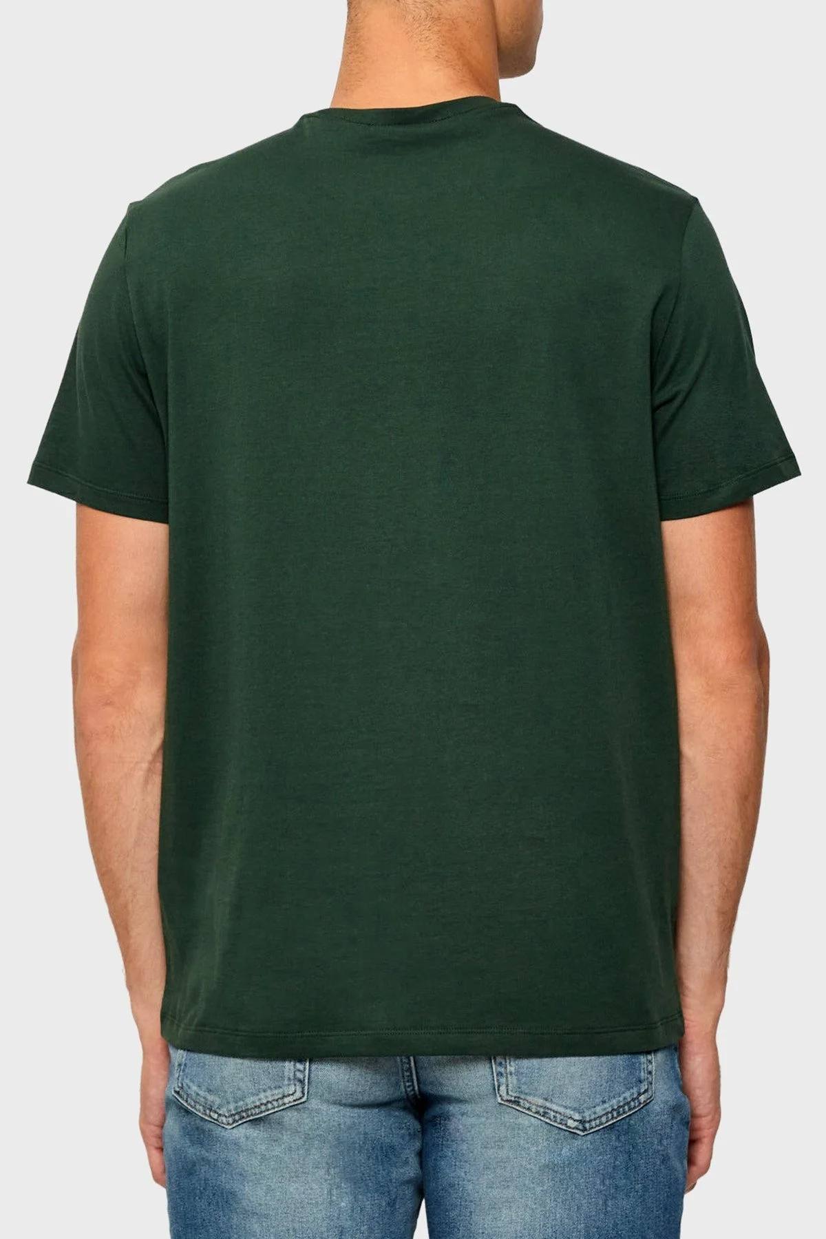 Calvin Klein Logolu Pamuklu Regular Fit Bisiklet Yaka LV04RD865GLLG Erkek T Shirt LV04RD865G LLG YEŞİL - 3