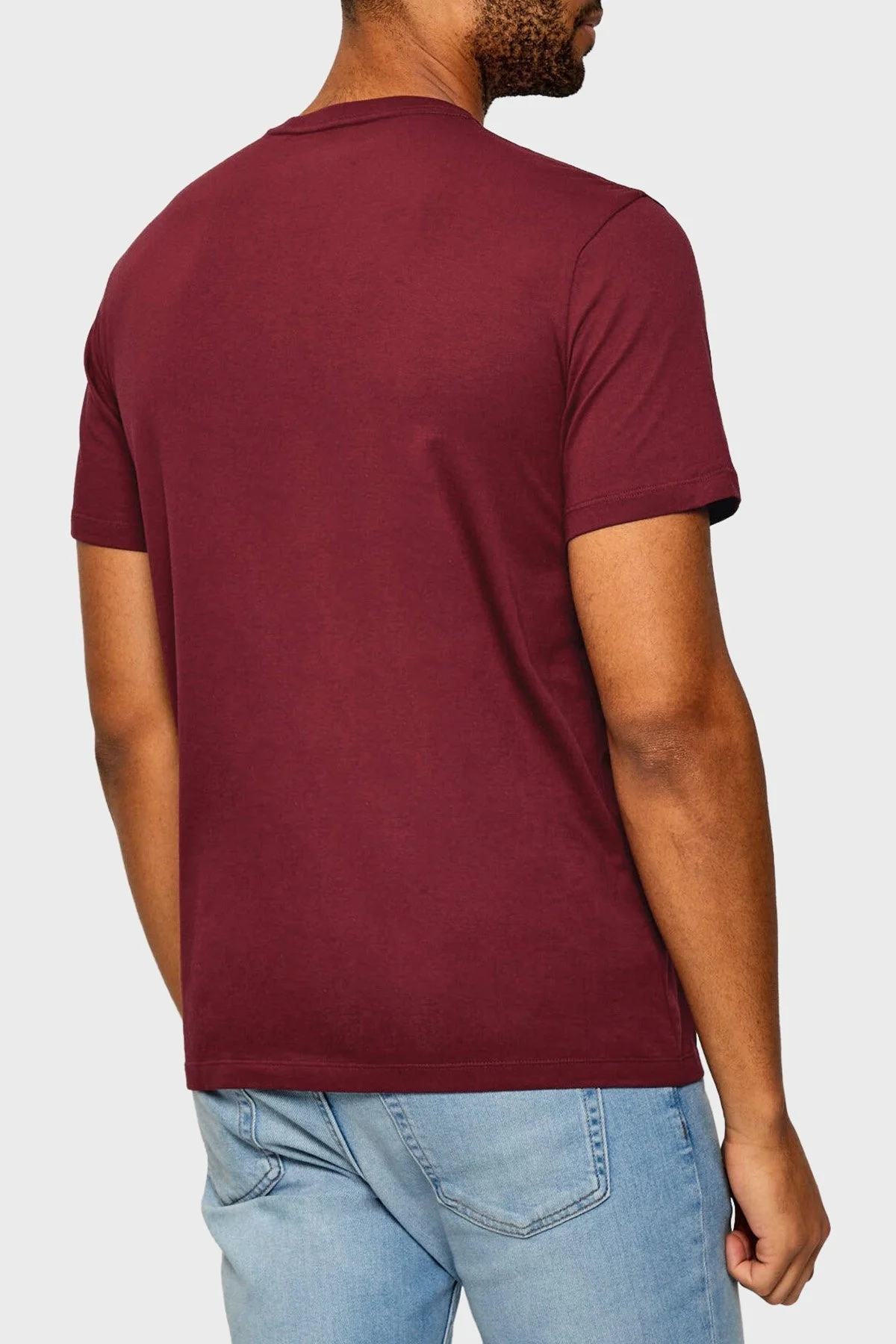 Calvin Klein Logolu Pamuklu Regular Fit Bisiklet Yaka LV04RD865GWCV Erkek T Shirt LV04RD865G WCV KIRMIZI - 3