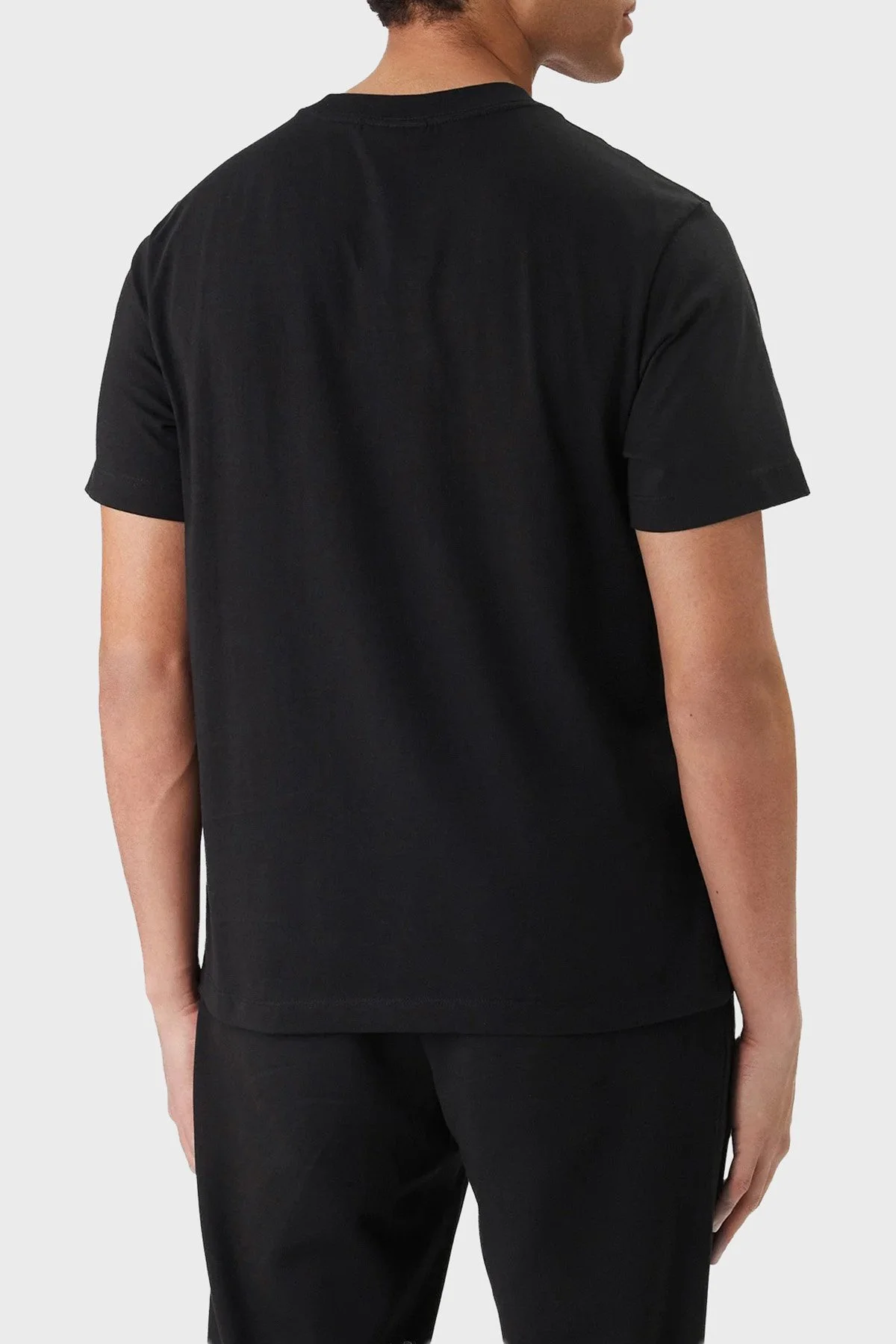 Calvin Klein Logolu Pamuklu Regular Fit Bisiklet Yaka LV04RF820GUB1 Erkek T Shirt LV04RF820G UB1 SİYAH - 3