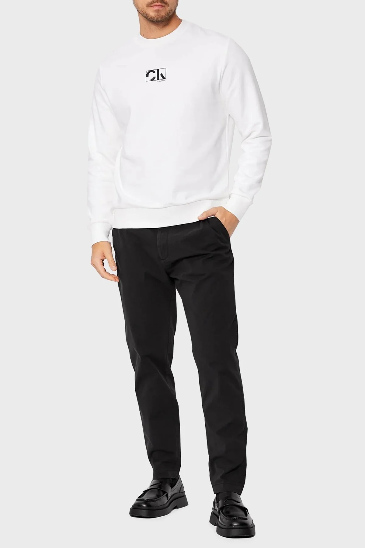 Calvin Klein Logolu Pamuklu Regular Fit Erkek Pantolon K10K108153 BEH SİYAH - 1