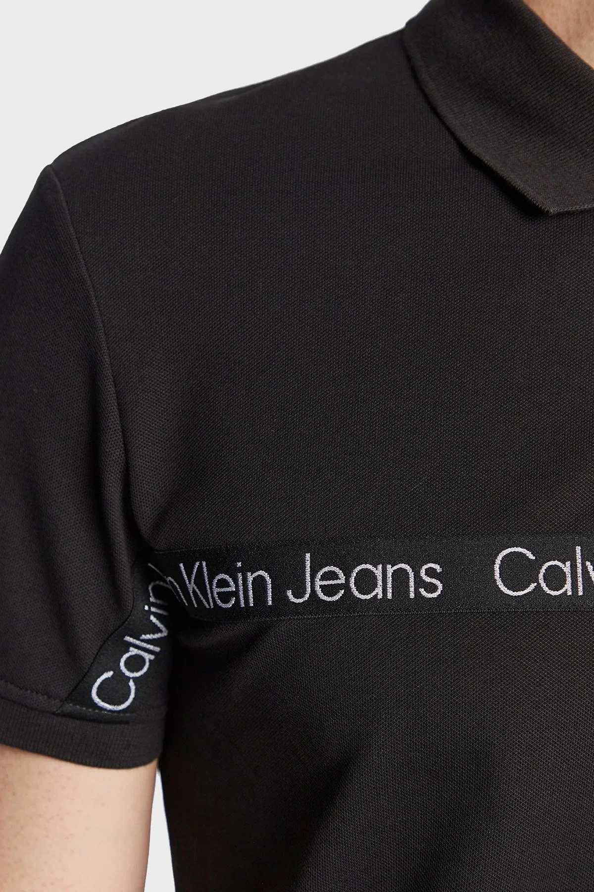 Calvin Klein Logolu Pamuklu Regular Fit J30J322856BEH Erkek Polo T Shirt J30J322856 BEH SİYAH - 5