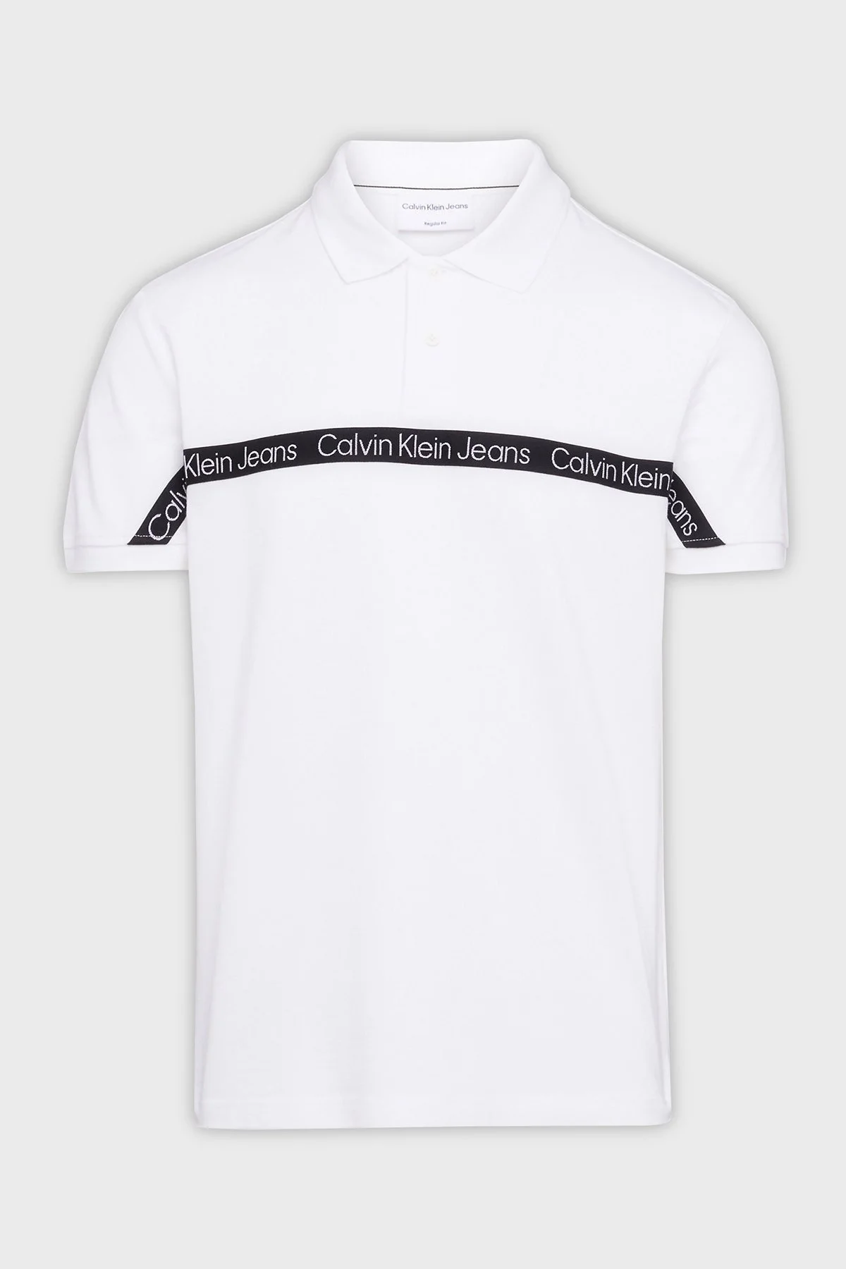 Calvin Klein Logolu Pamuklu Regular Fit J30J322856YAF Erkek Polo Yaka T Shirt J30J322856 YAF BEYAZ - 4