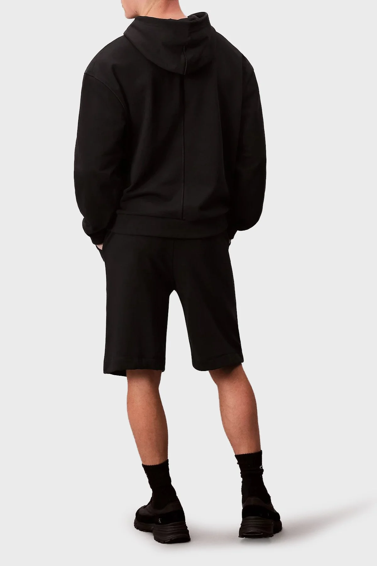 Calvin Klein Logolu Pamuklu Regular Fit Kapüşonlu LVGMF5W302UB1 Erkek Sweat LVGMF5W302 UB1 SİYAH - 3