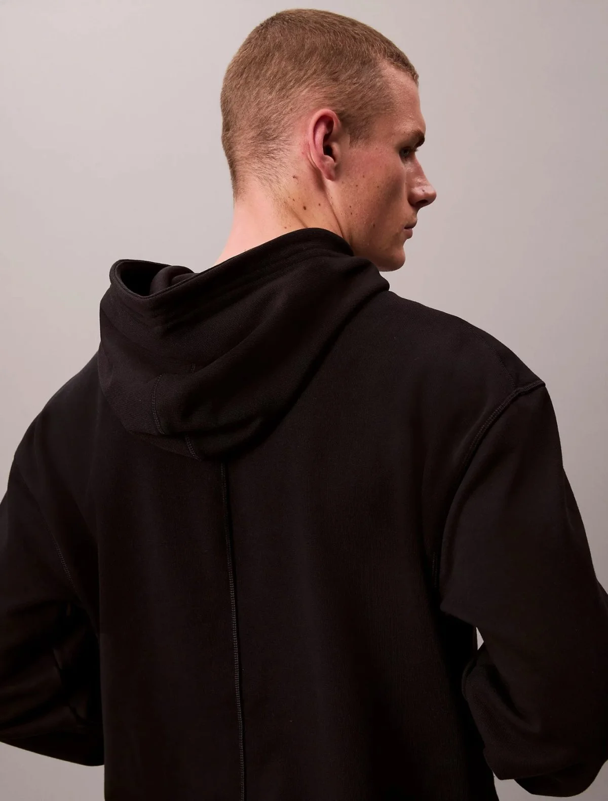 Calvin Klein Logolu Pamuklu Regular Fit Kapüşonlu LVGMF5W302UB1 Erkek Sweat LVGMF5W302 UB1 SİYAH - 5