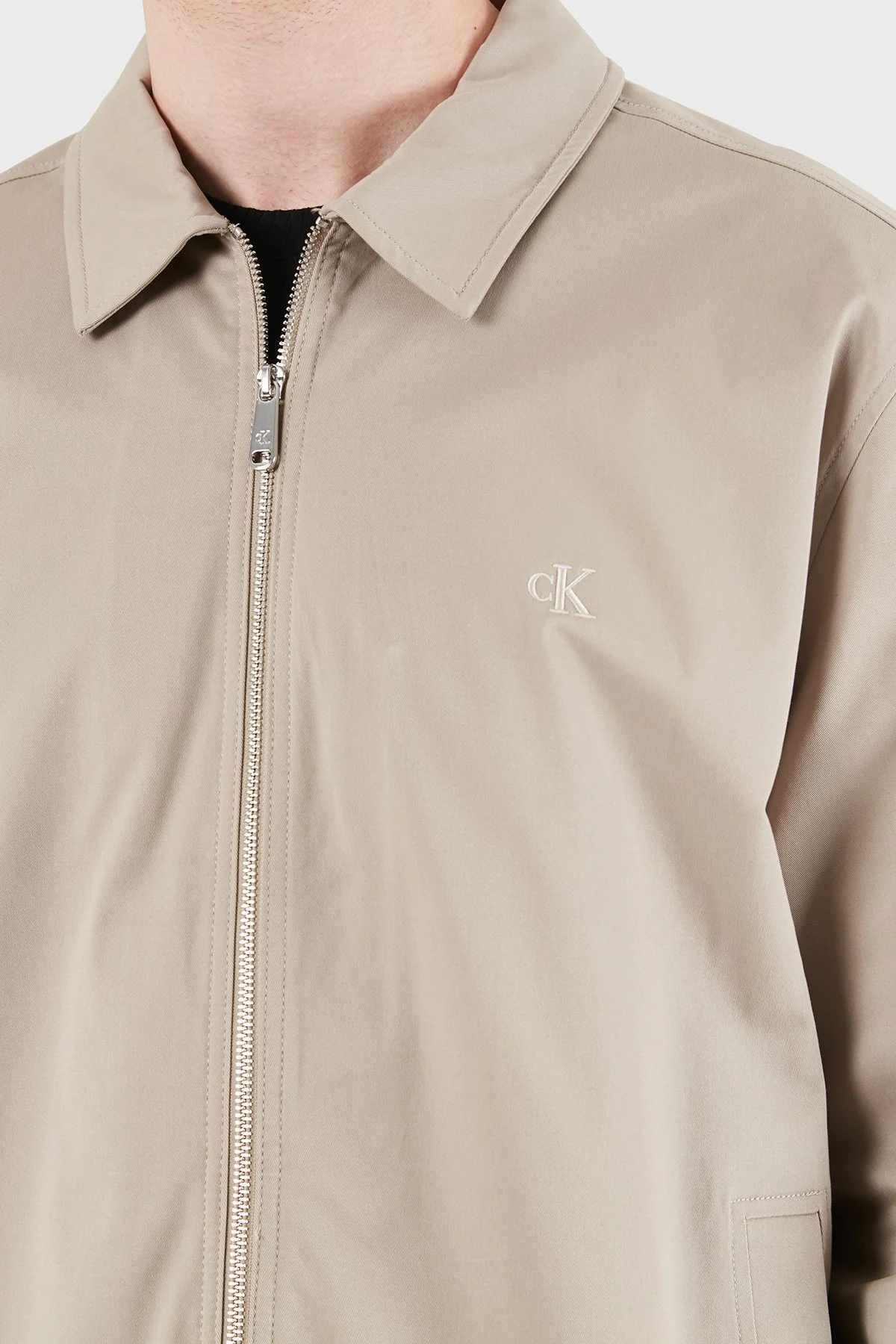 Calvin Klein Logolu Pamuklu Regular Fit Klasik Yaka LV04RE405GRAK Erkek Ceket LV04RE405G RAK TOPRAK - 6