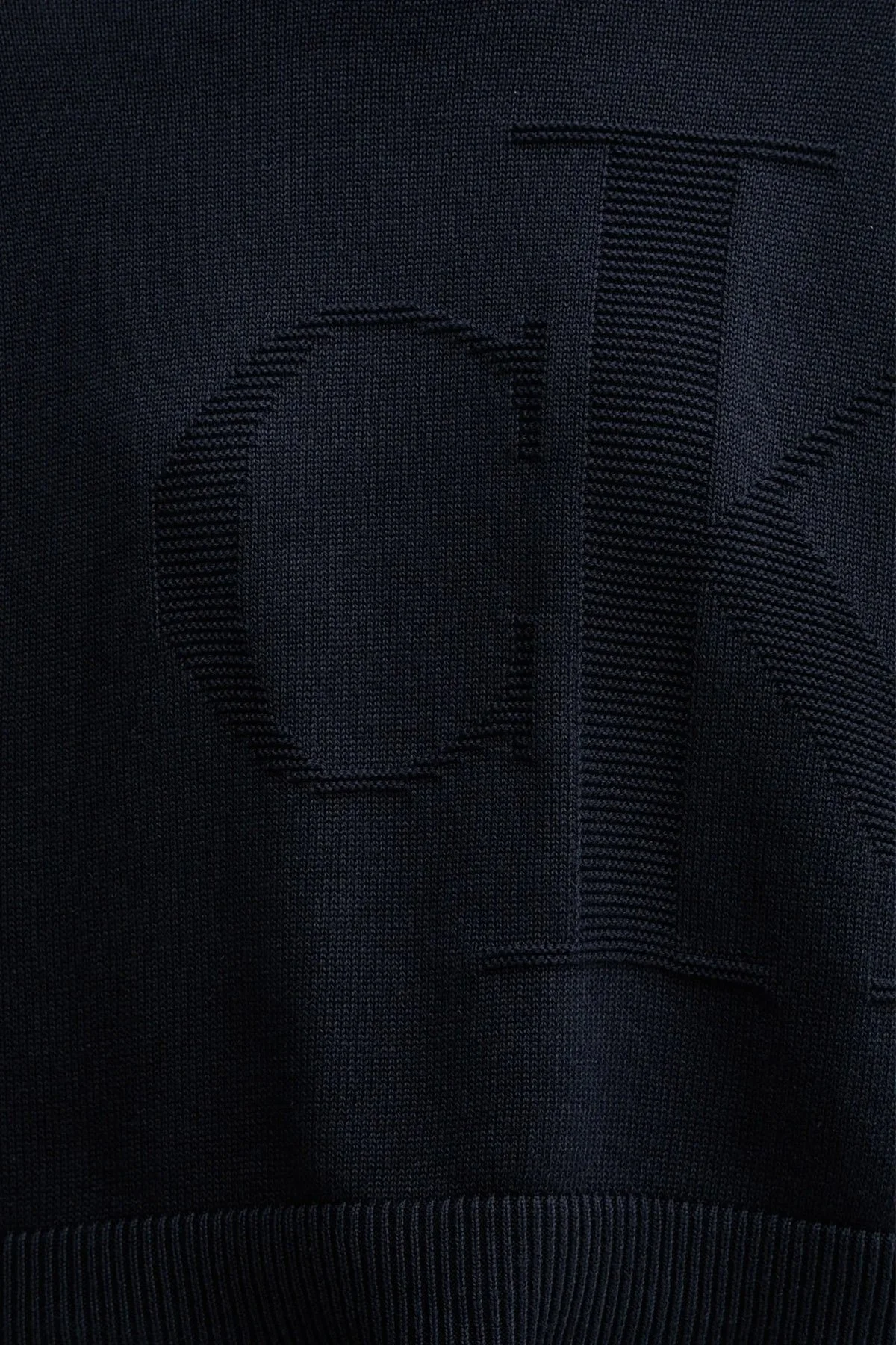 Calvin Klein Logolu Pamuklu Relaxed Fit Bisiklet Yaka Örme LV047D304GCEF Bayan Kazak LV047D304G CEF LACİVERT - 4